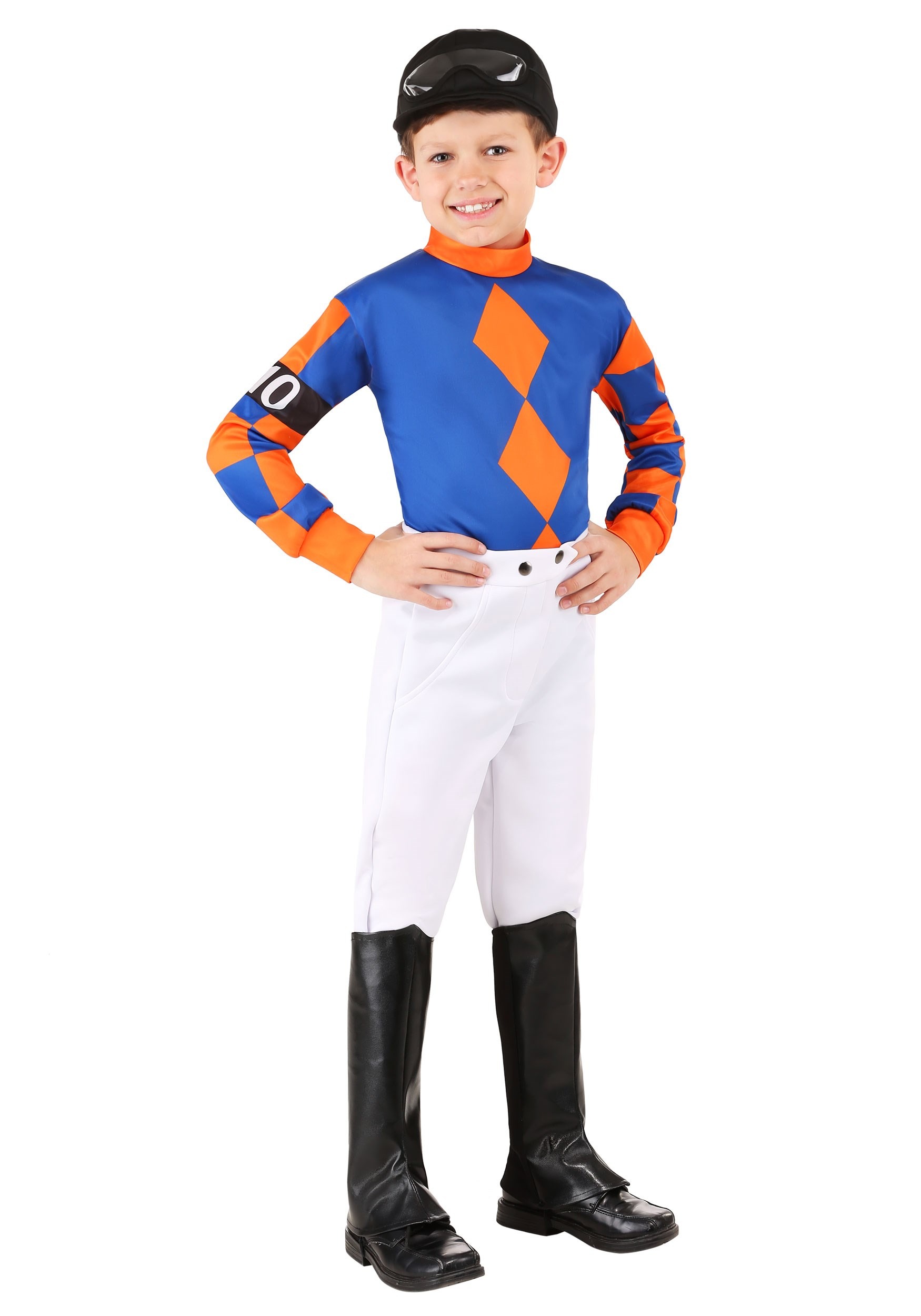 Photos - Fancy Dress Derby FUN Costumes  Jockey Costume for Boy's Blue/Orange/White FUN0 