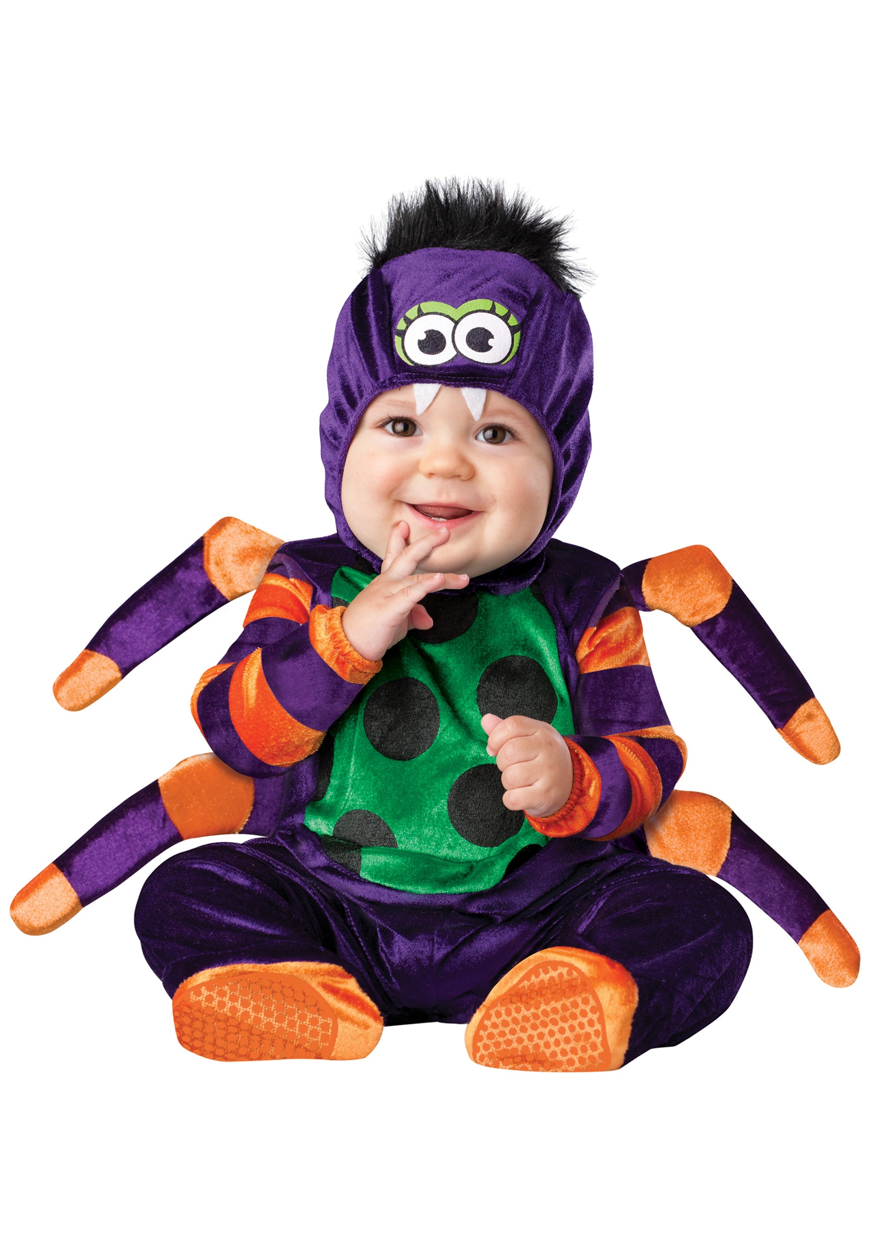Photos - Fancy Dress Character In  Infant Itsy Bitsy Spider Costume Green/Orange/Purple 