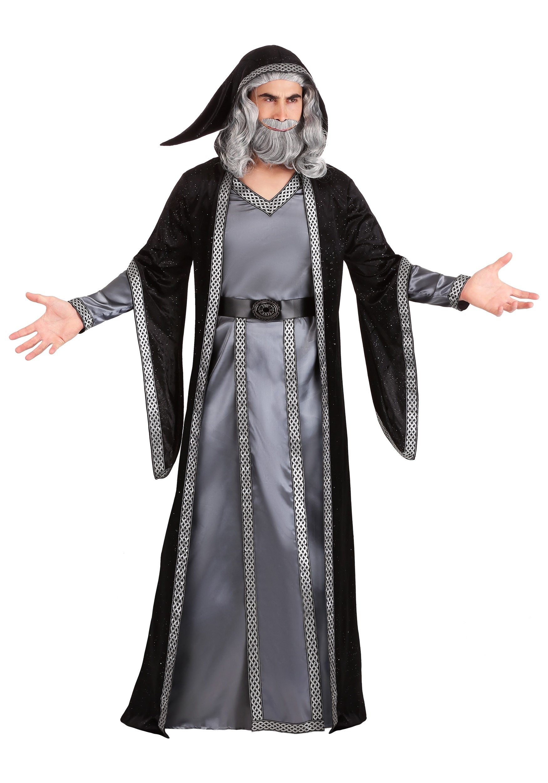 Photos - Fancy Dress Wizard FUN Costumes Deluxe Dark  Costume Black/Gray FUN0987AD 