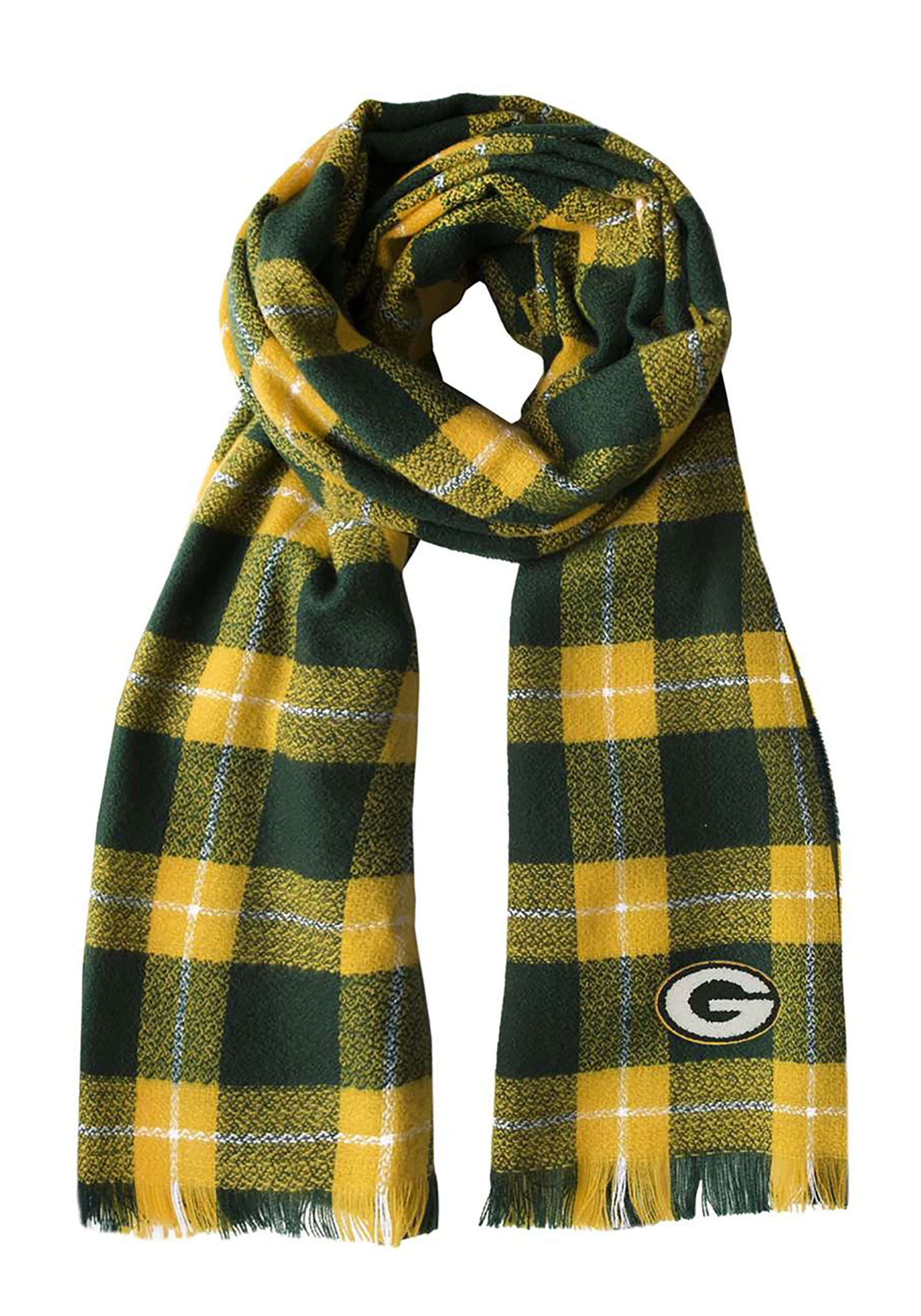 Comfy NFL Green Bay Packers Plaid Blanket Scarf