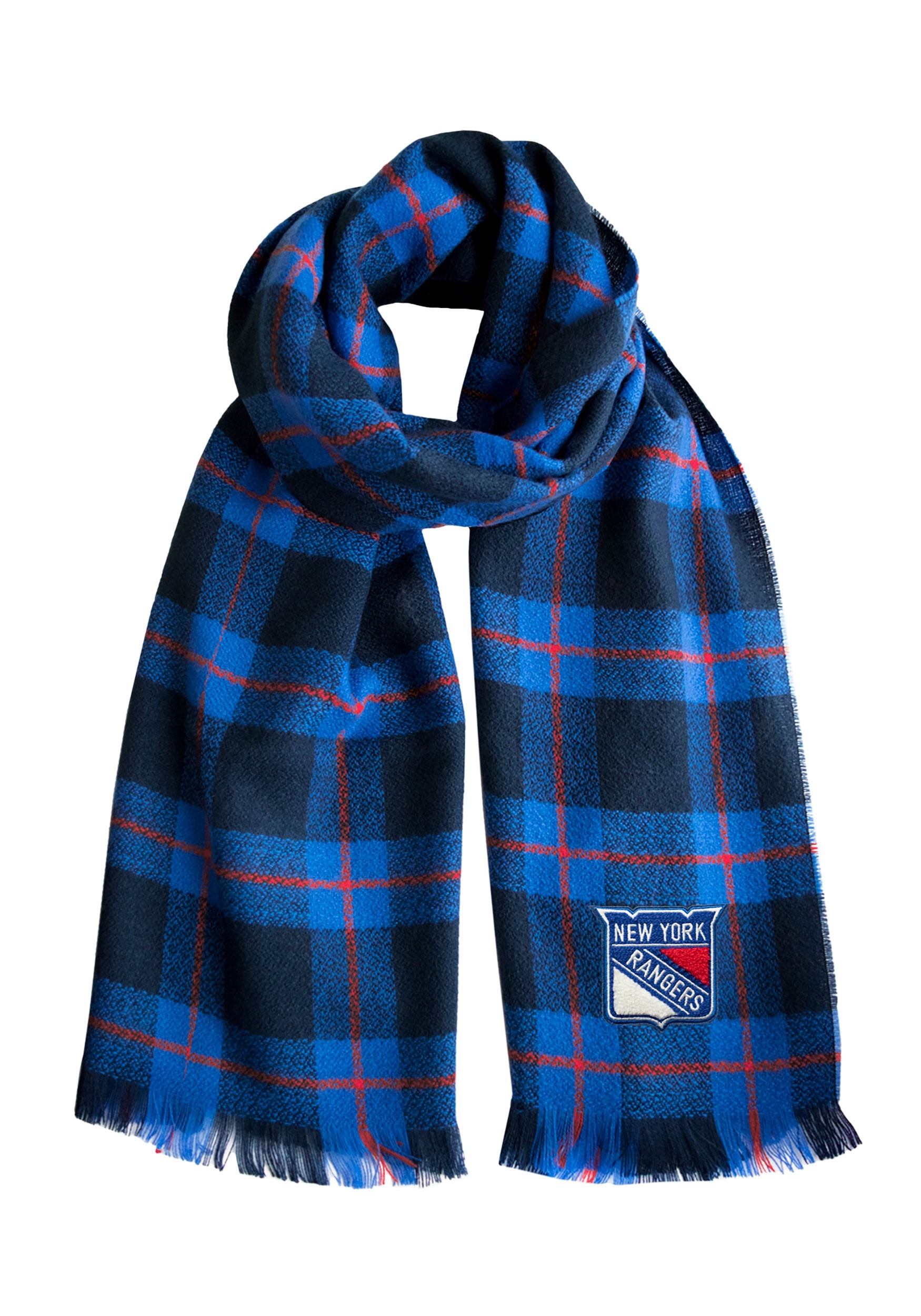 Plaid NHL New York Rangers Adult Blanket Scarf