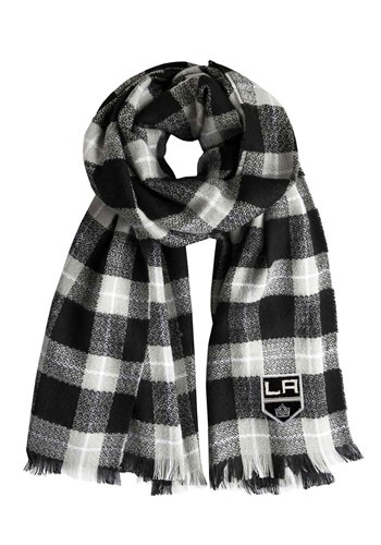 NHL Los Angeles Kings Black Plaid Blanket Scarf