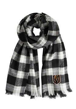 NHL Las Vegas Golden Knights Black Plaid Blanket Scarf