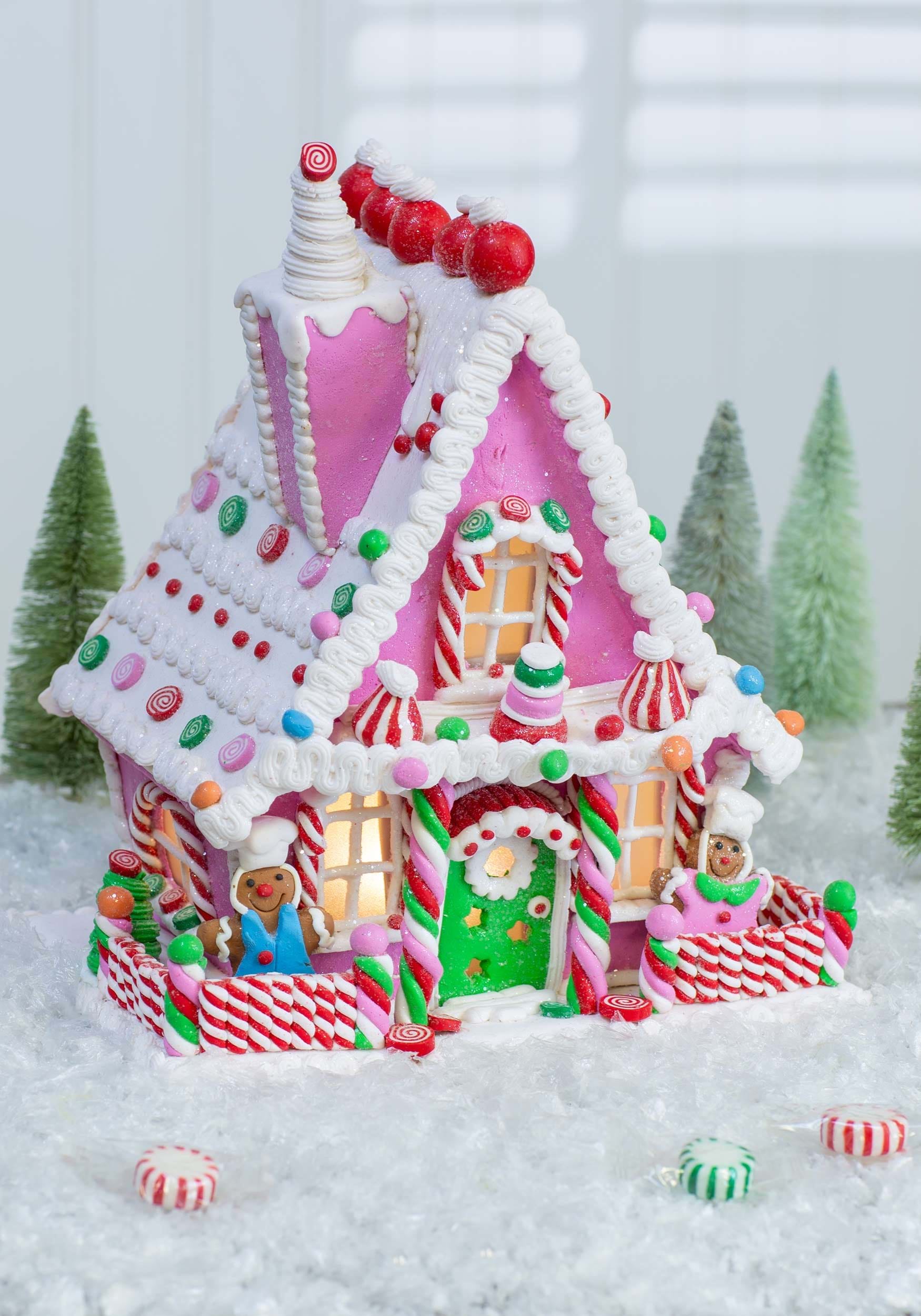 LED Light and Timer Candy Gingerbread House