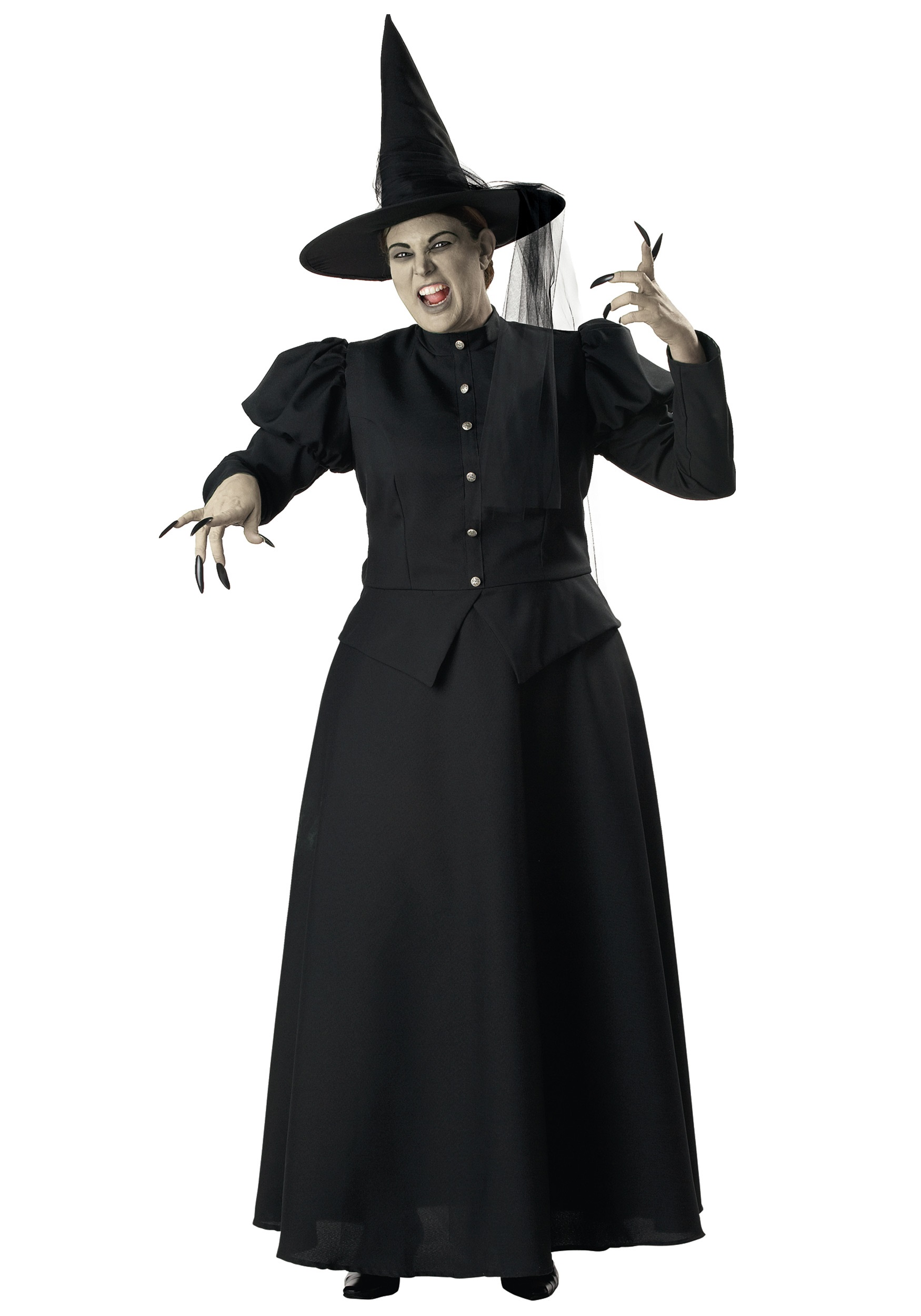 Womens Plus Size Black Witch Costume