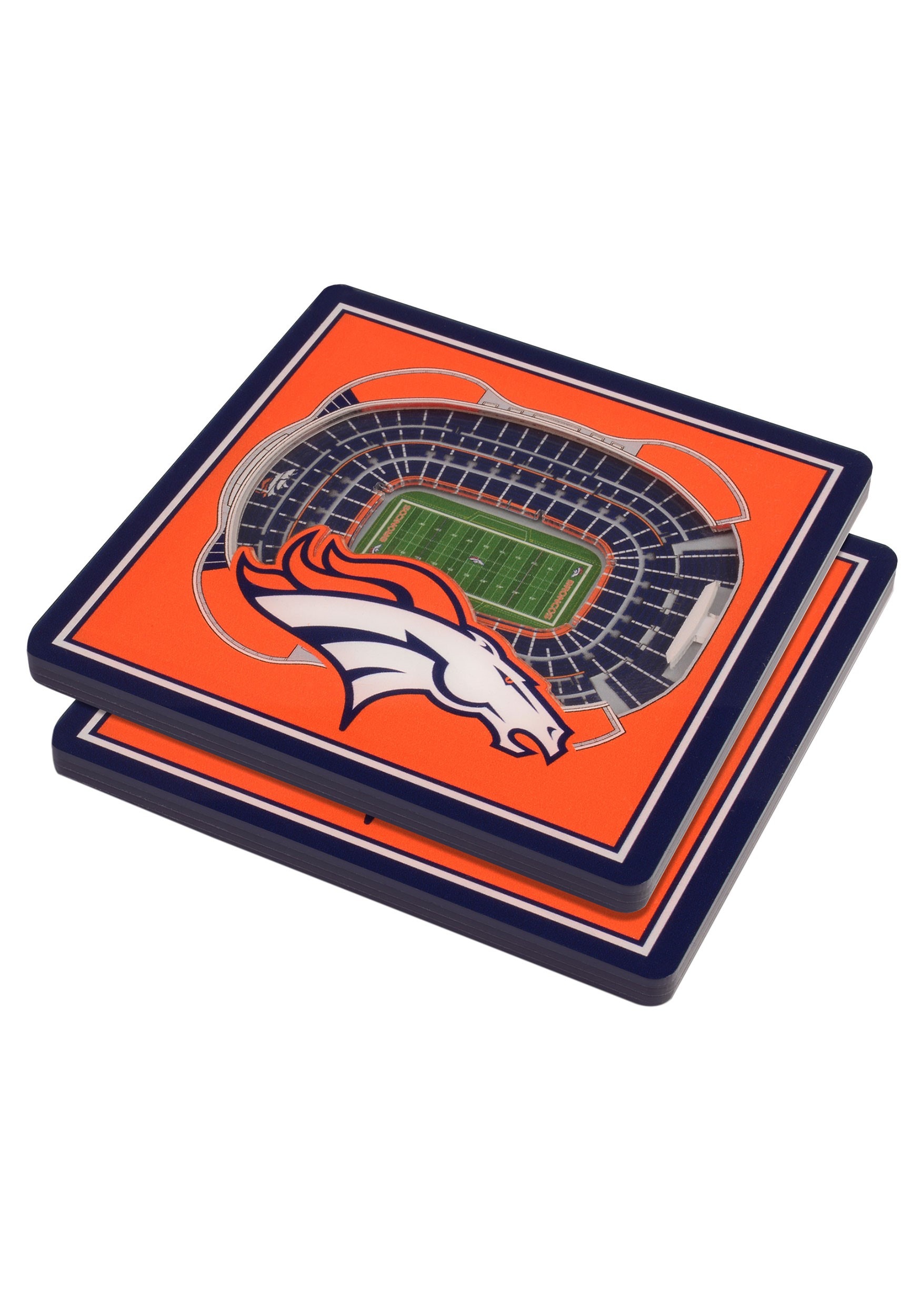 3D Denver Broncos Stadium Coasters