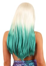 Womens Blonde and Green Ombre Wig Alt 1