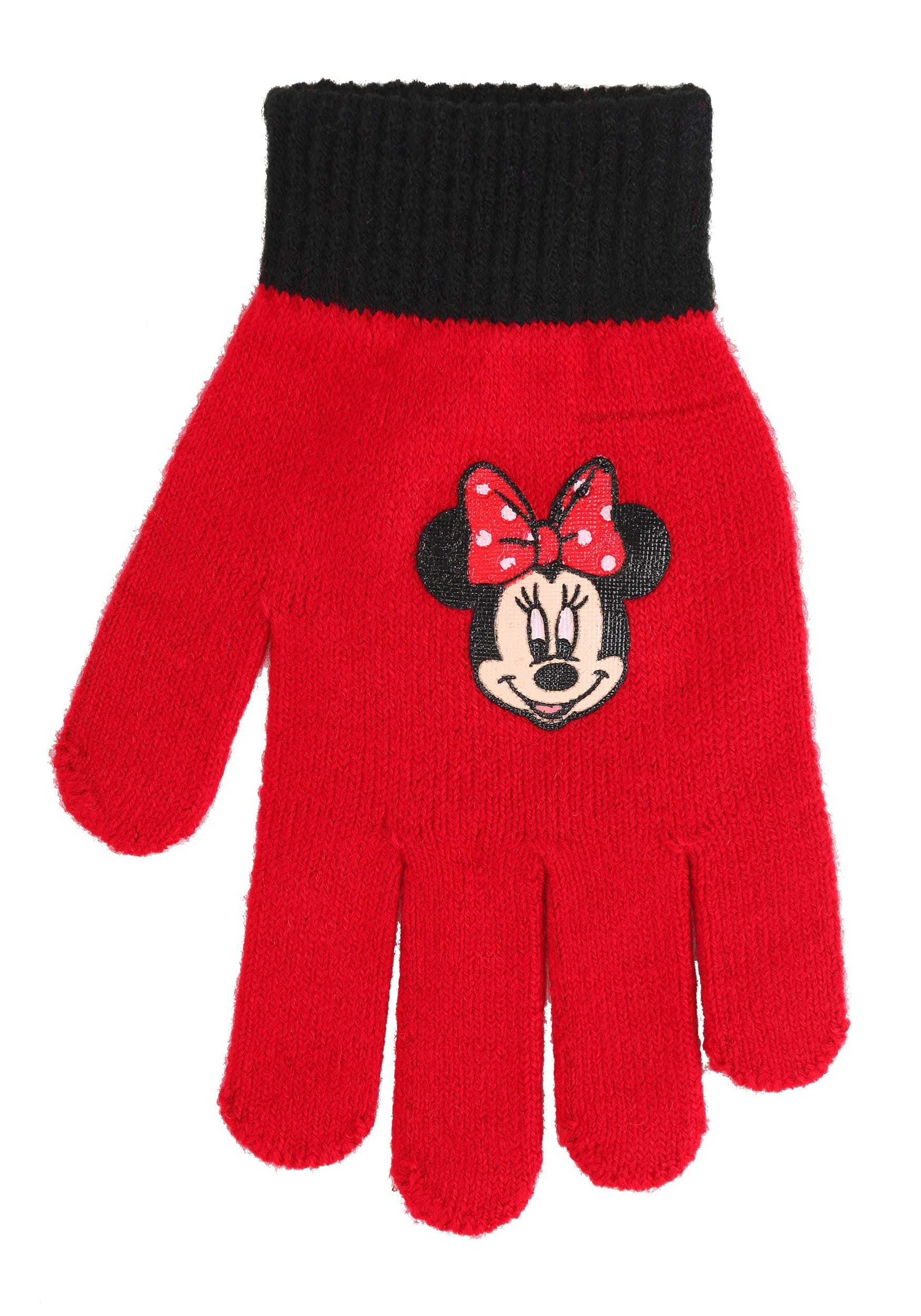 Girls Minnie Mouse Hat And Gloves Set Kids Disney Winter Sets Ages 3-12 Years 