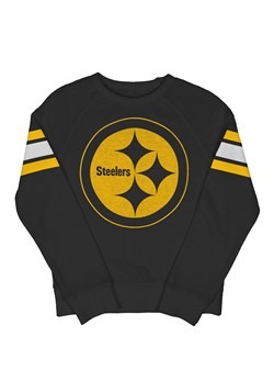 Pittsburgh Steelers Youth Fleece Black Crewneck