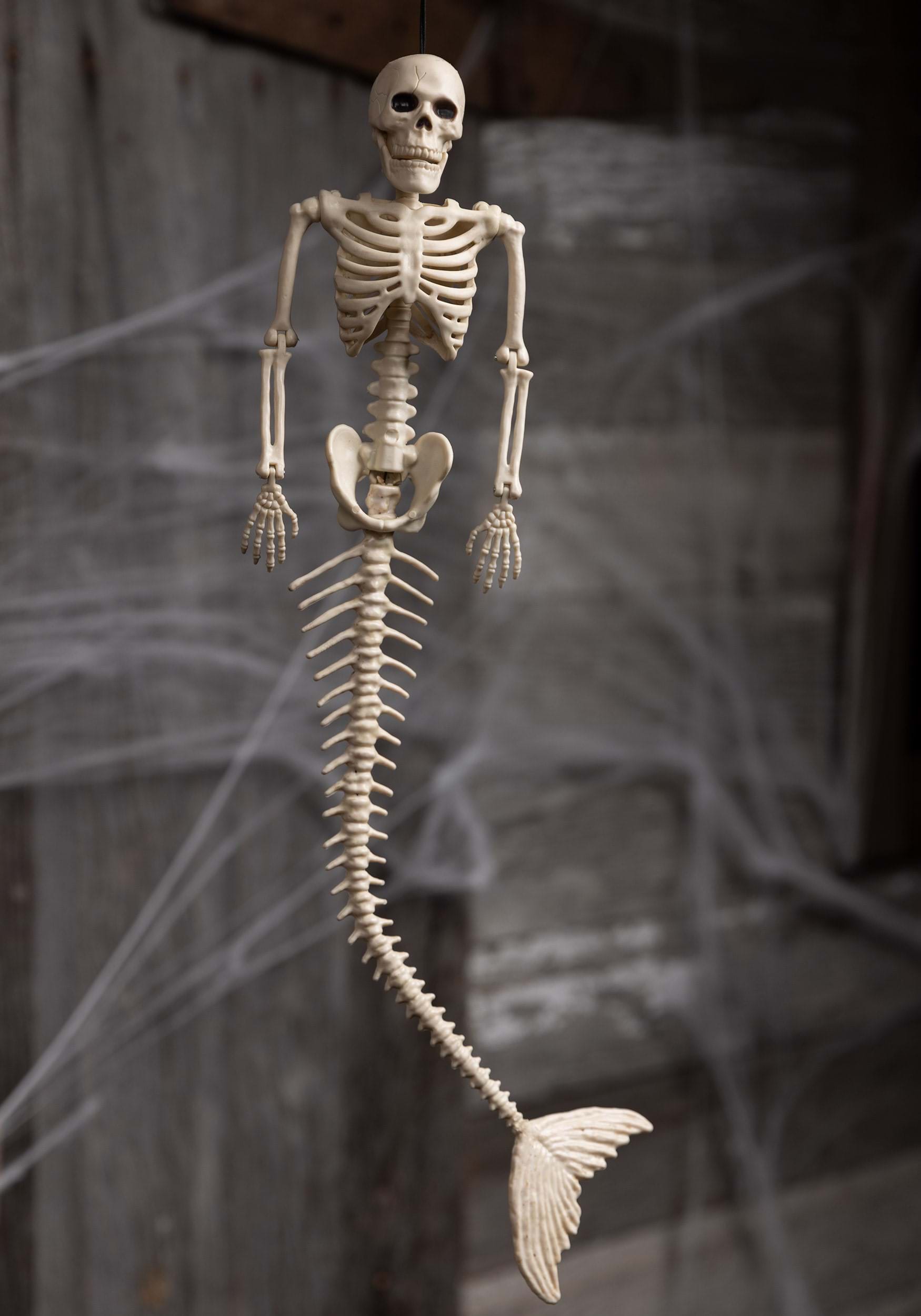 21" Skeleton Mermaid Halloween Prop