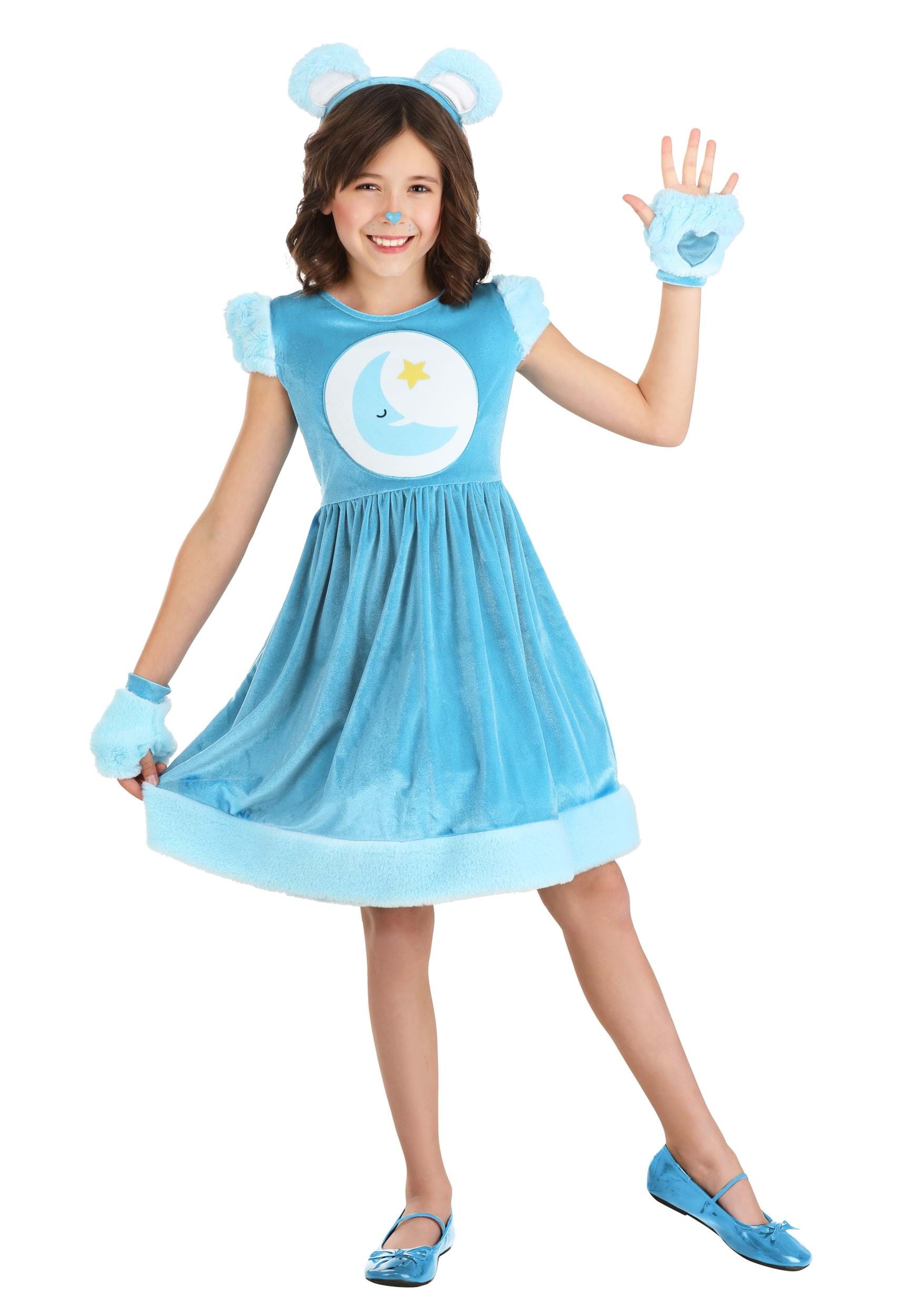 Girl's Care Bears Bedtime Bear Party Dress Costume , Care Bears Costumes