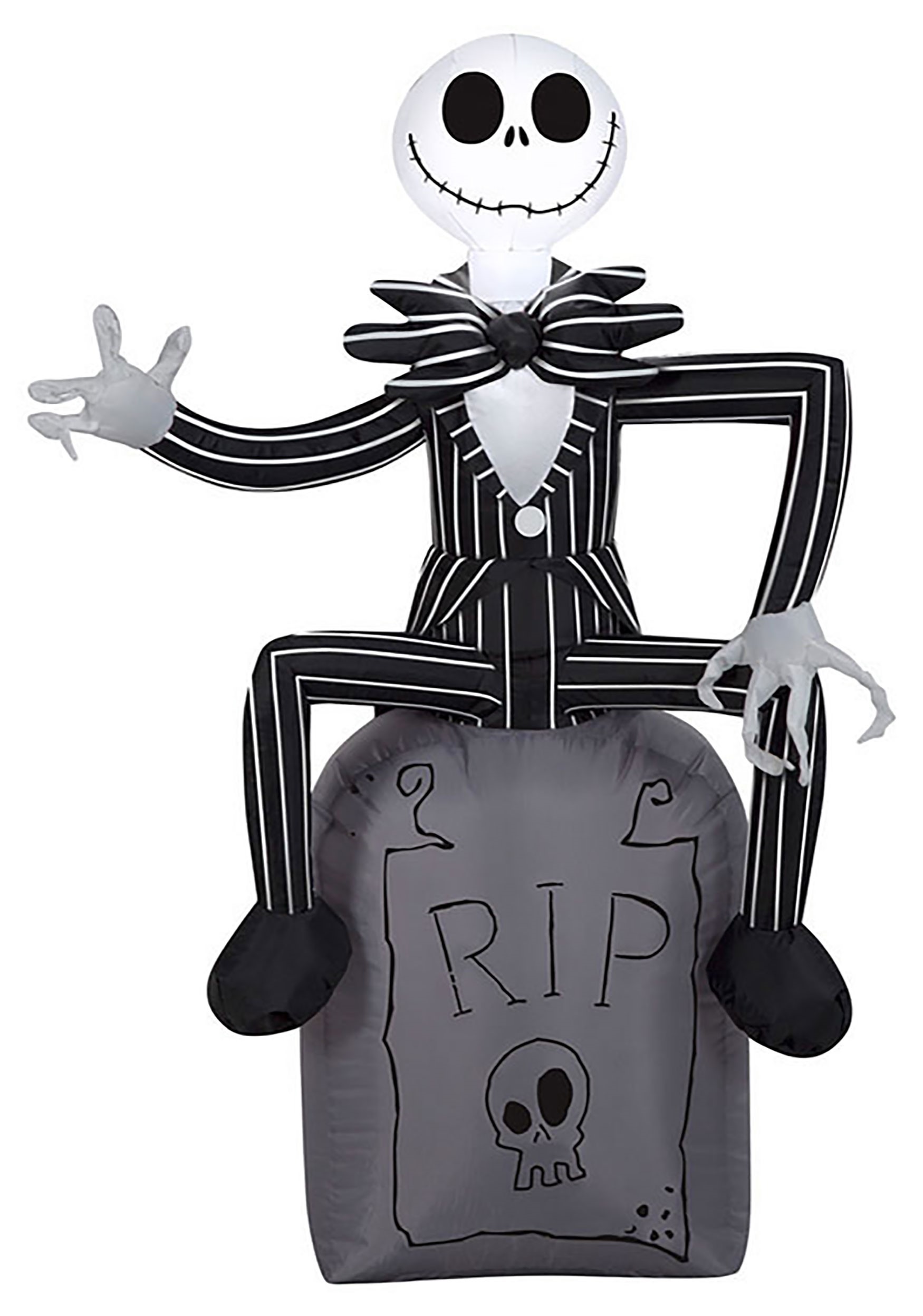 Nightmare Before Christmas Jack Skellington on Tombstone Inflatable Halloween Decoration