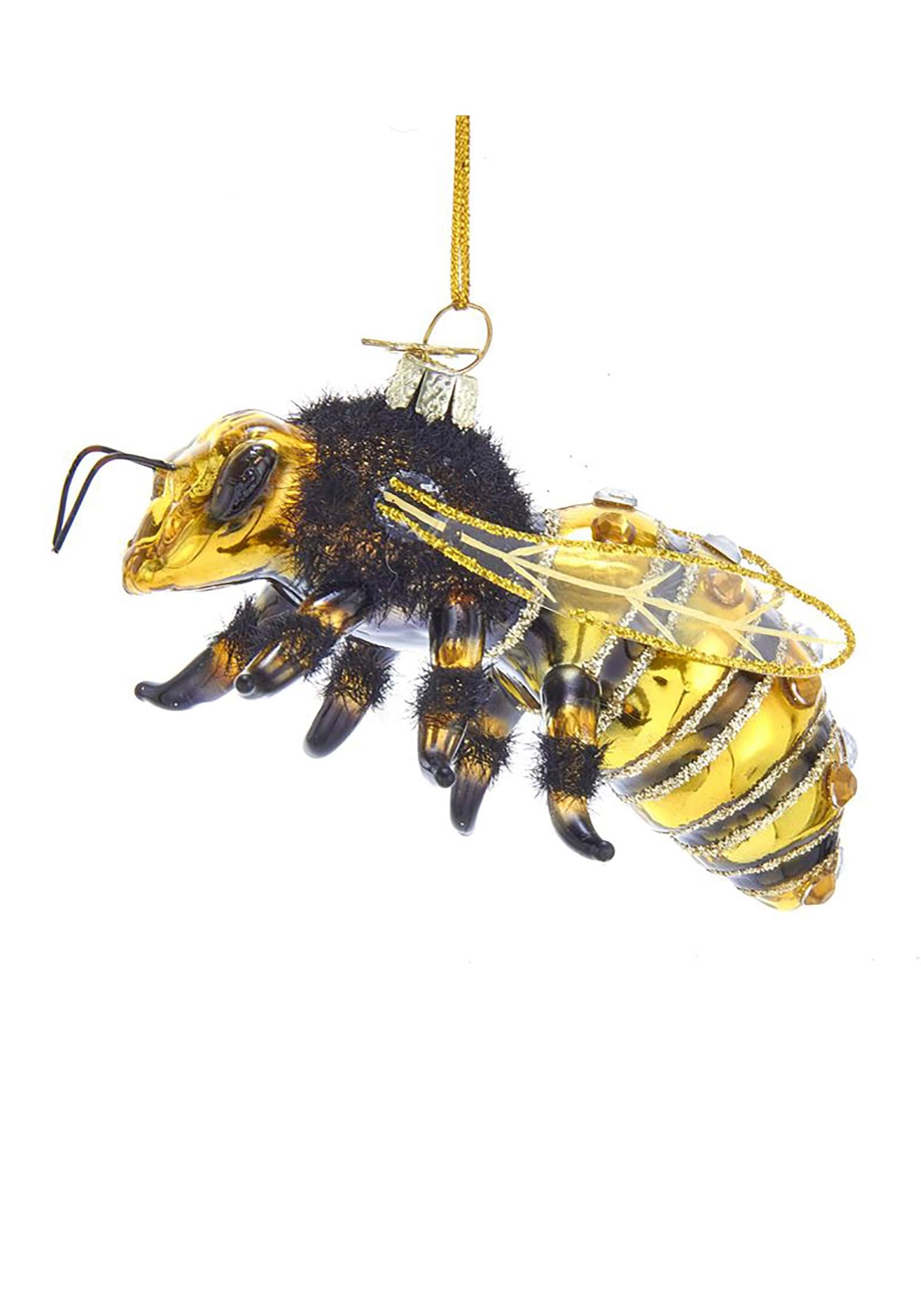 Glass Noble Gems Honey Bee Ornament