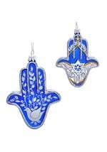 Noble Gems Glass Hamsa Hand Hanukkah Ornament Alt 2