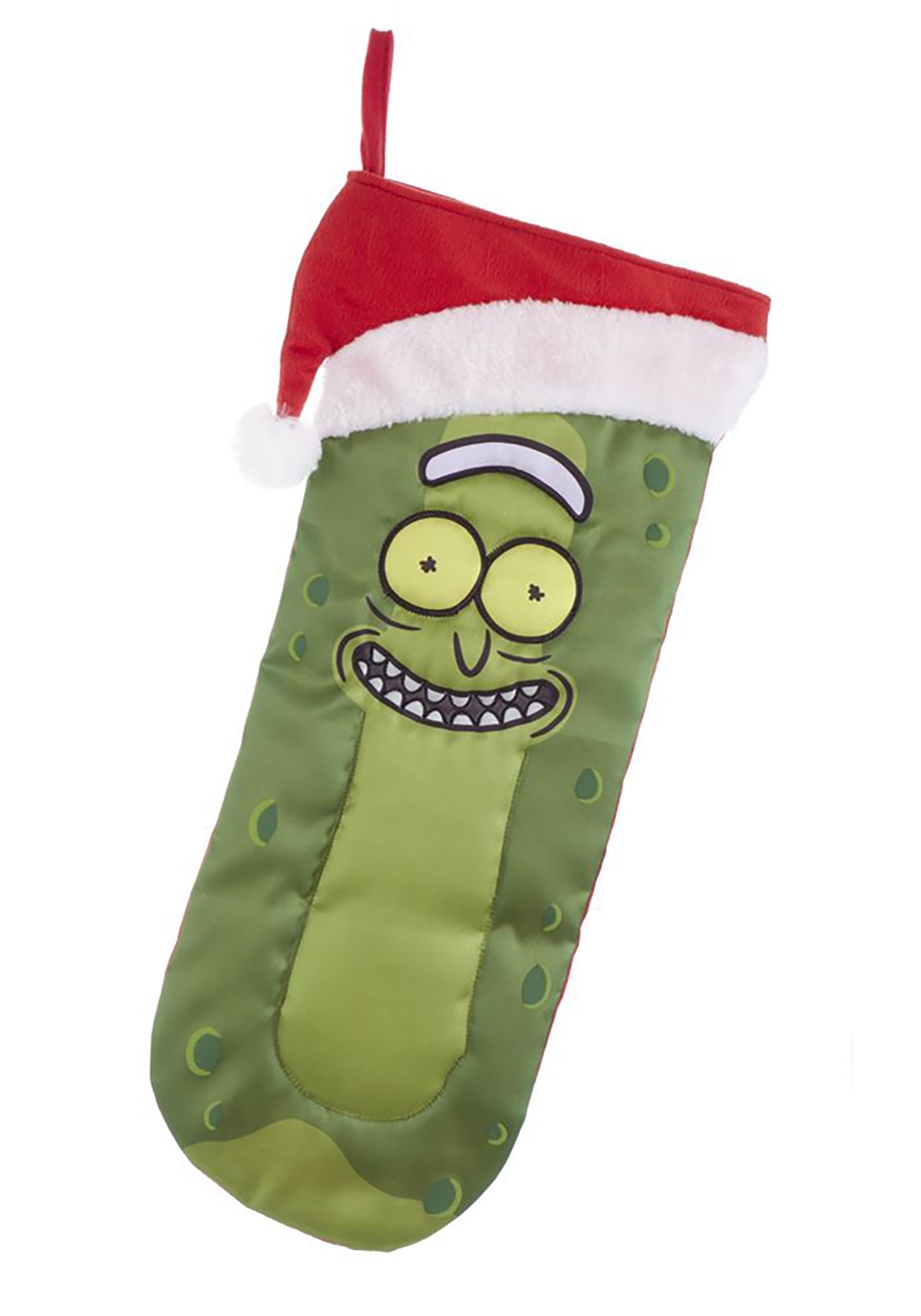 Pickle Rick Rick & Morty Stocking with Santa Hat