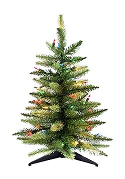 24 Pre-Lit Table Tree with Multi Color Lights
