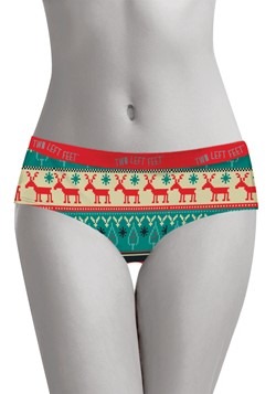 Two Left Feet 'Reindeer Xing' Christmas Women's Hipster Unde
