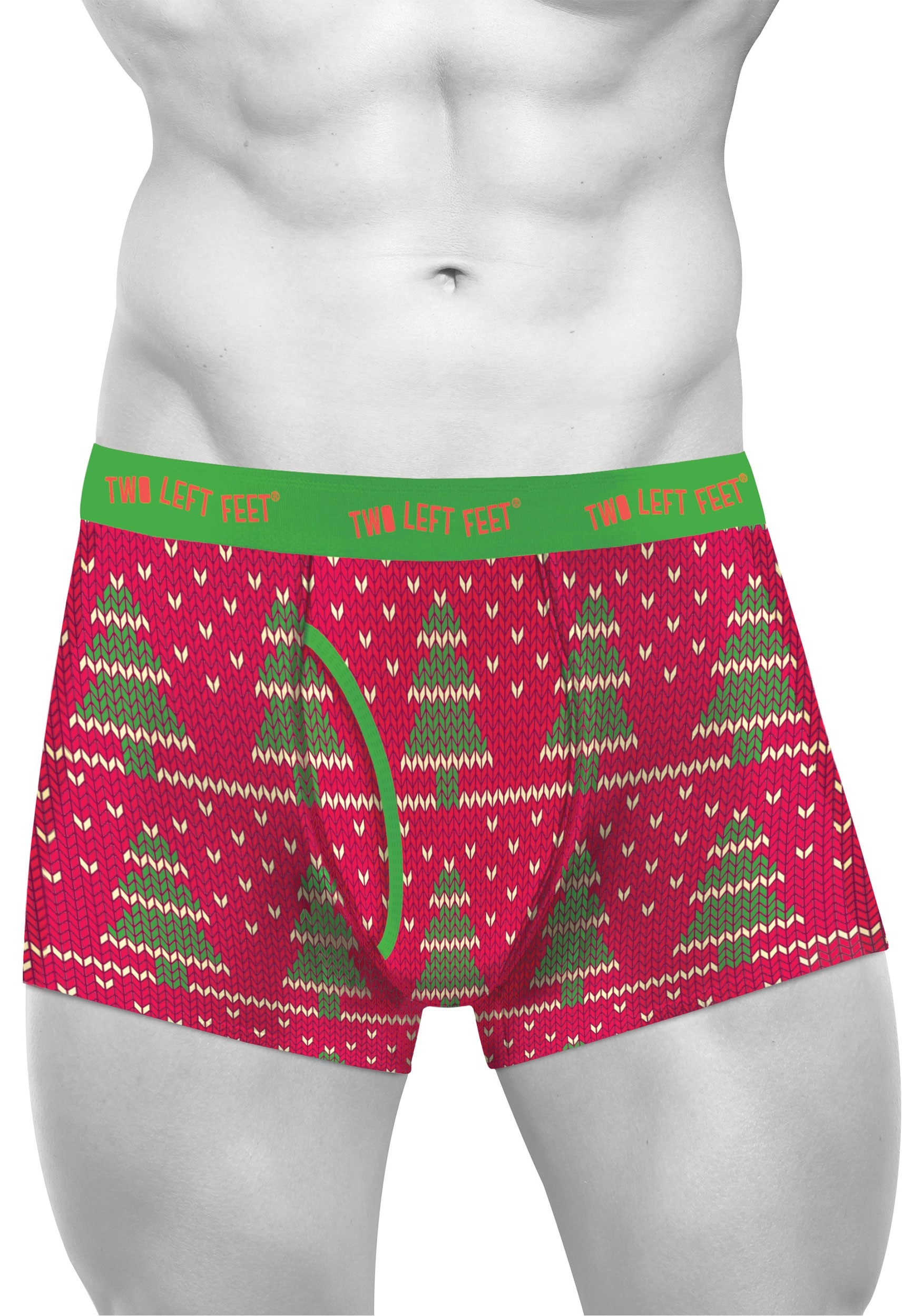 Christmas Trees Mens Trunk Boxer Brief Underwear Two Left Feet Knit Wit