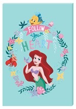 Disney Princess Ariel Motivational Wall Art Canvas with Glit