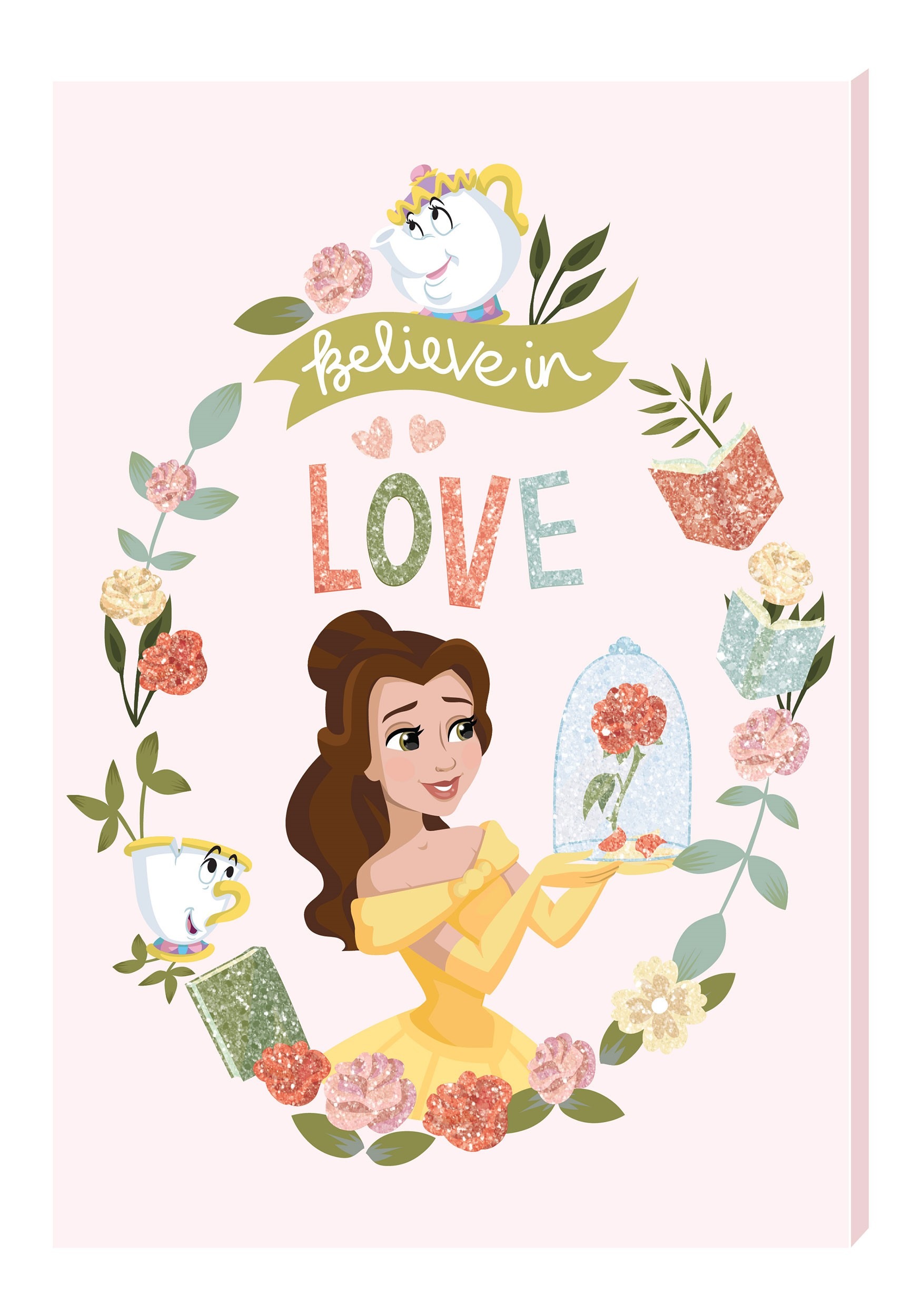Disney's Belle Glitter Card
