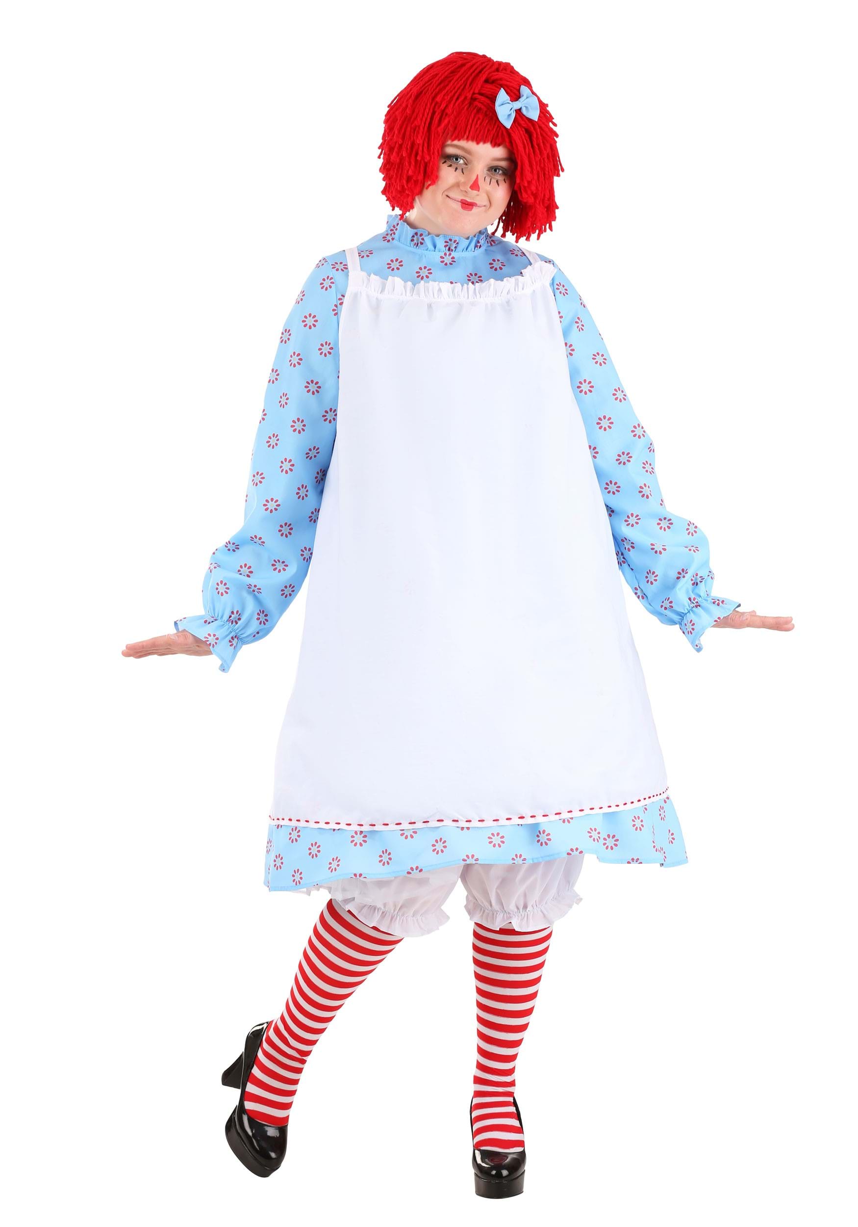 Photos - Fancy Dress FUN Costumes Plus Size Raggedy Ann Exclusive Costume for Women Red/Blu