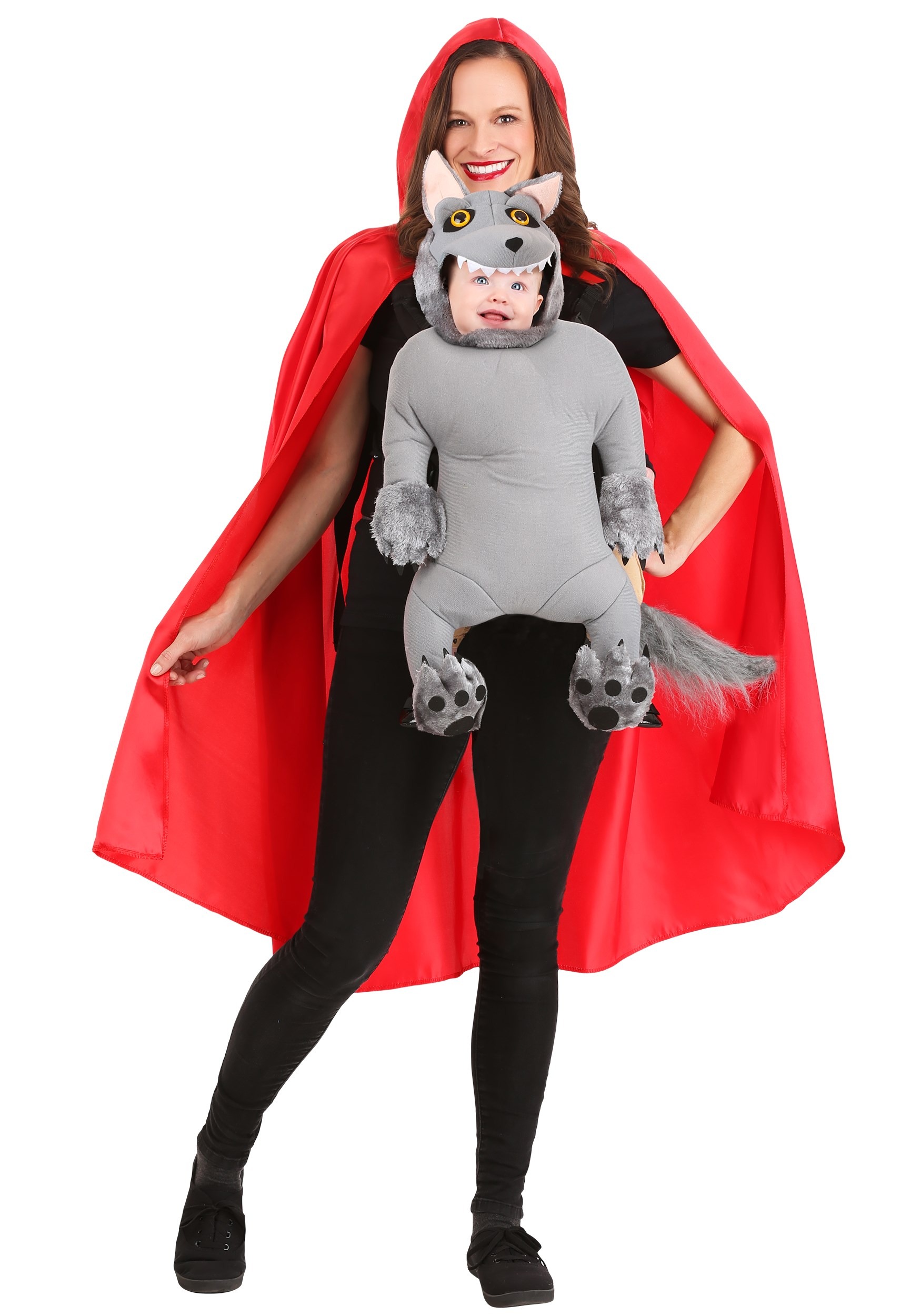 Womens Red Riding Hood and Baby Wolf Costume
