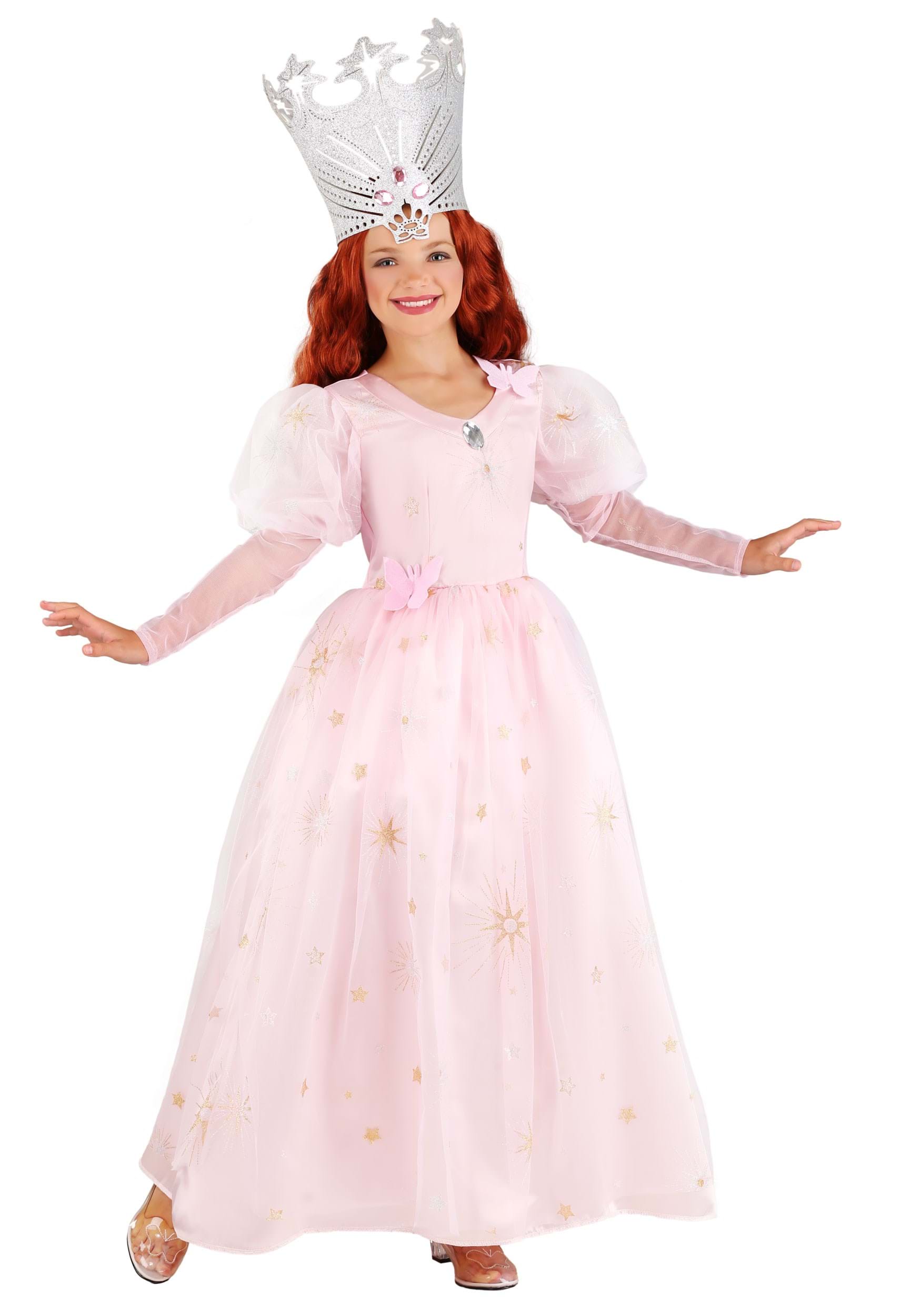 Photos - Fancy Dress Wizard FUN Costumes  of Oz Glinda Costume for Girls Orange/Pink FUN1706 