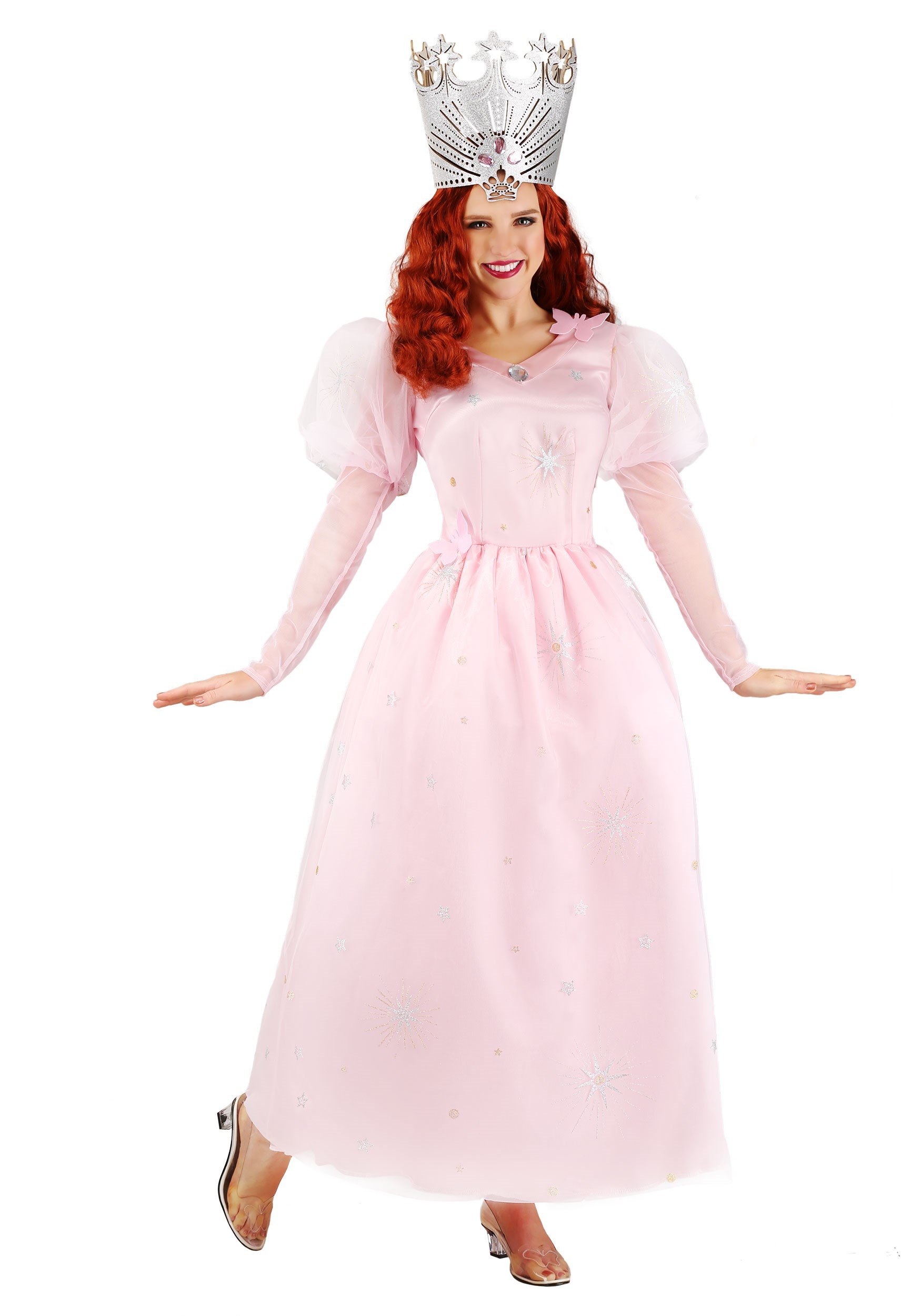 Photos - Fancy Dress Wizard Jerry Leigh  of Oz Glinda Adult Plus Size Costume Pink/Gray FUN1 