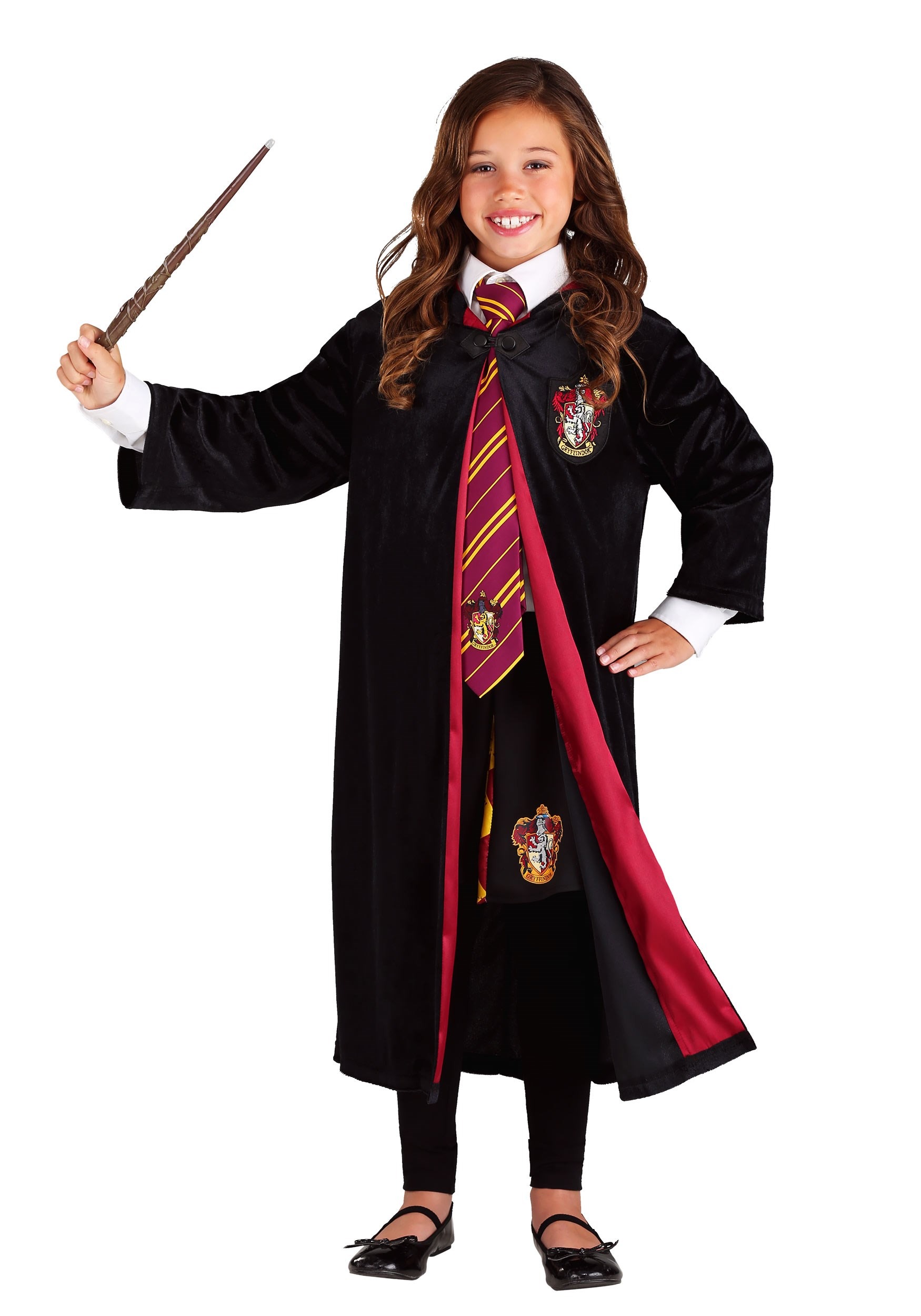 Harry Potter Gryffindor Uniform Robe Dress Up Costume Kit For Kids 4-6