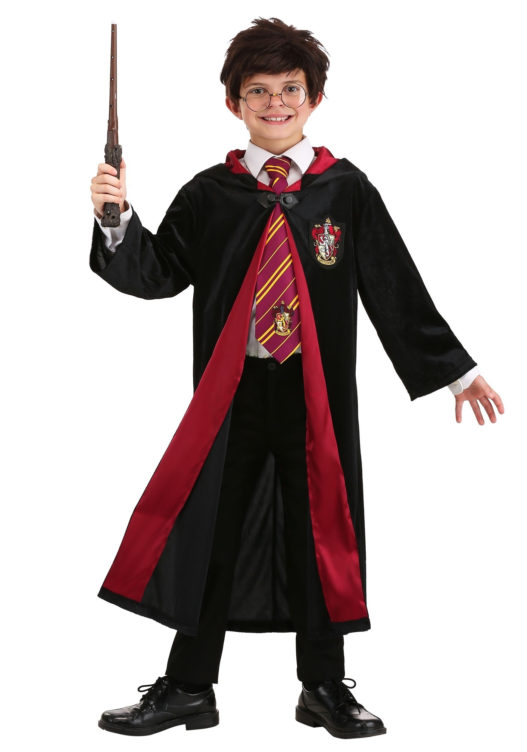 Photos - Fancy Dress Deluxe Jerry Leigh Harry Potter  Gryffindor Robe for Kids Black/Red FUN 