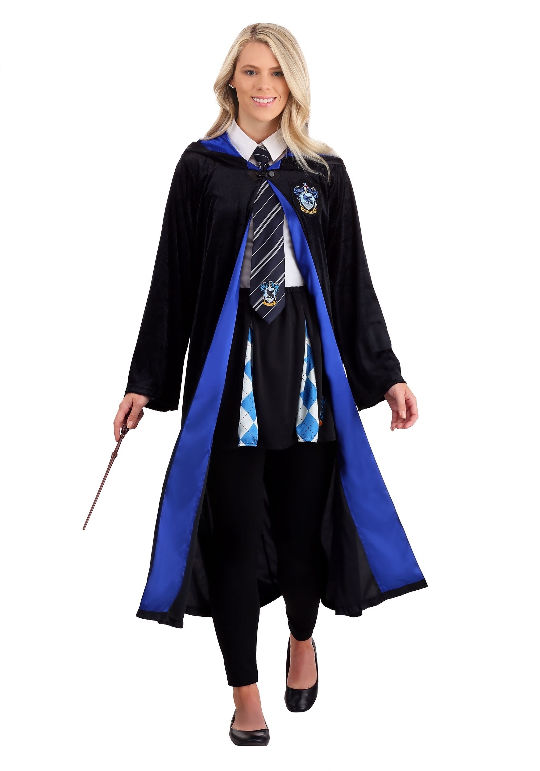 Photos - Fancy Dress Potter Jerry Leigh Harry  Deluxe Ravenclaw Robe for Adults Black/Blue F 