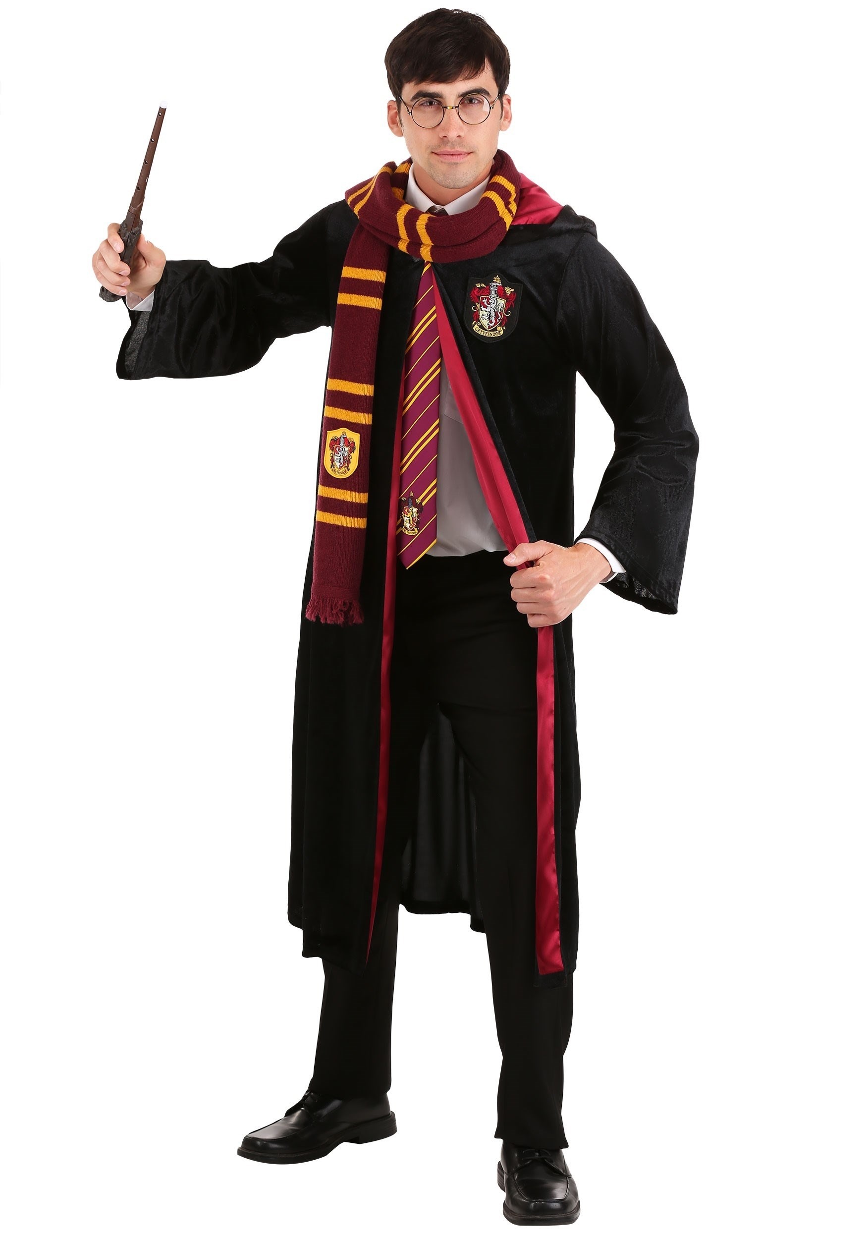 Photos - Fancy Dress Deluxe Jerry Leigh Plus Size Adult Harry Potter  Gryffindor Robe Black/ 