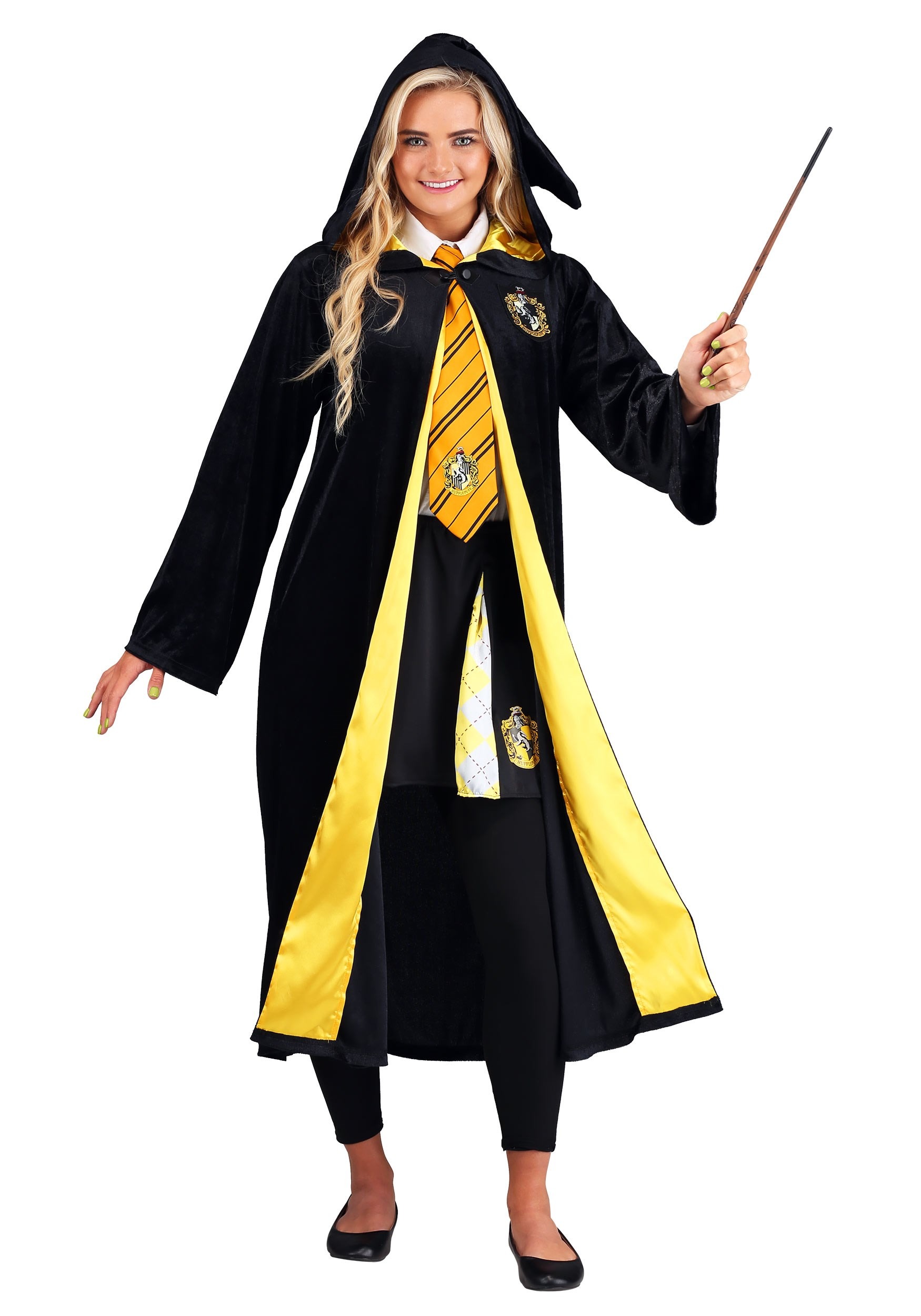 Hufflepuff ADULT Womens Costume Top Shirt NEW Harry Potter