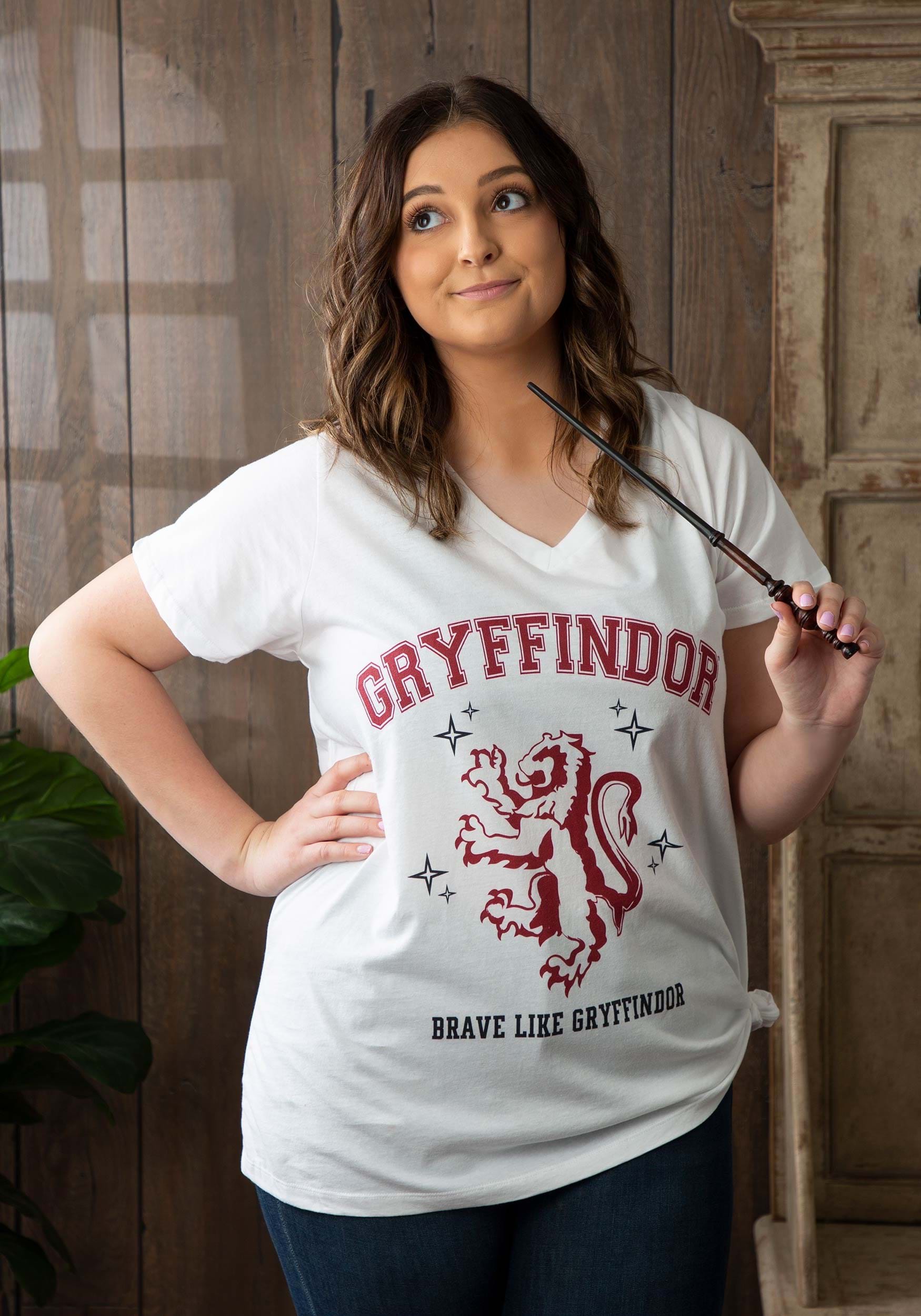 Gryffindor Plus Size V-neck Tee for Juniors