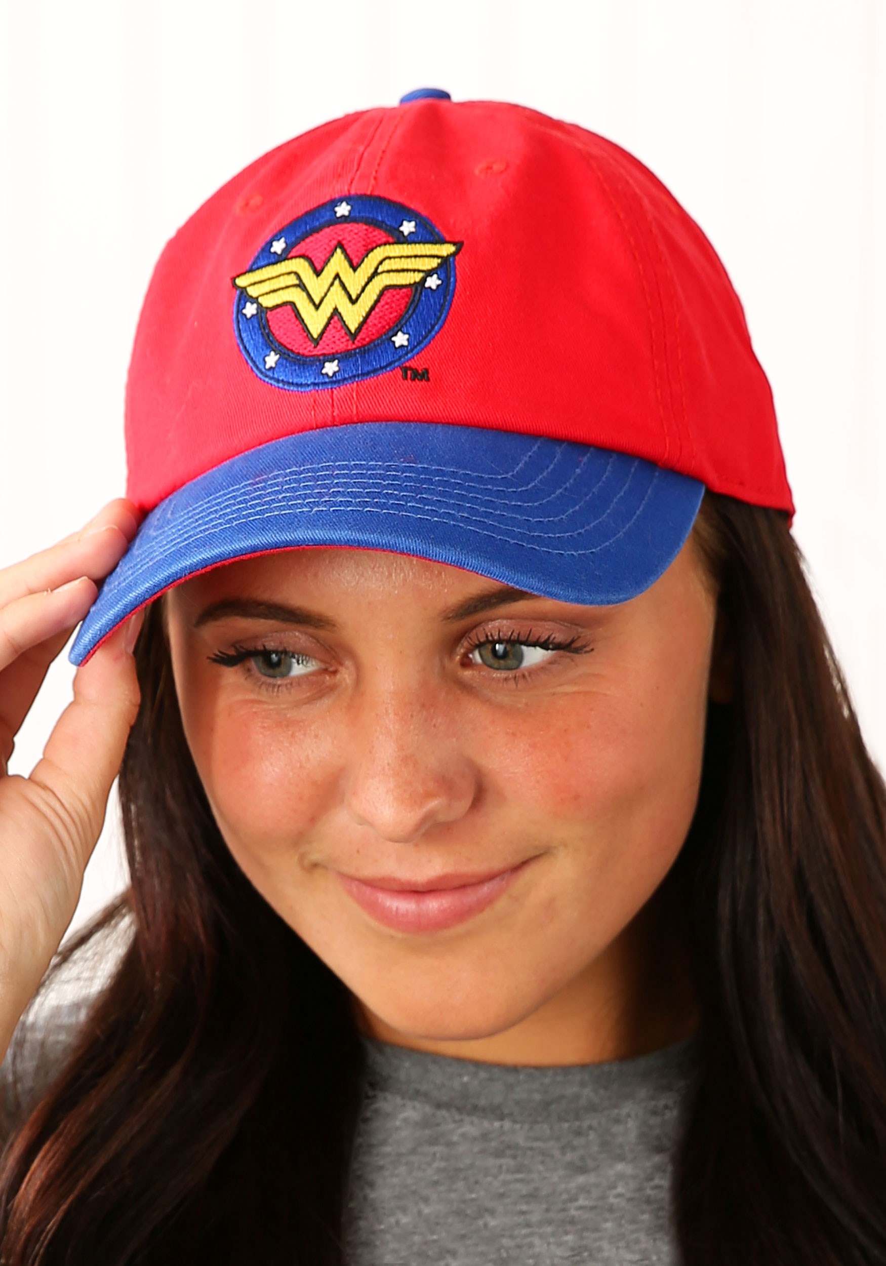 DC COMICS WONDER WOMAN SYMBOL COSTUME STYLED RED SNAPBACK CAP