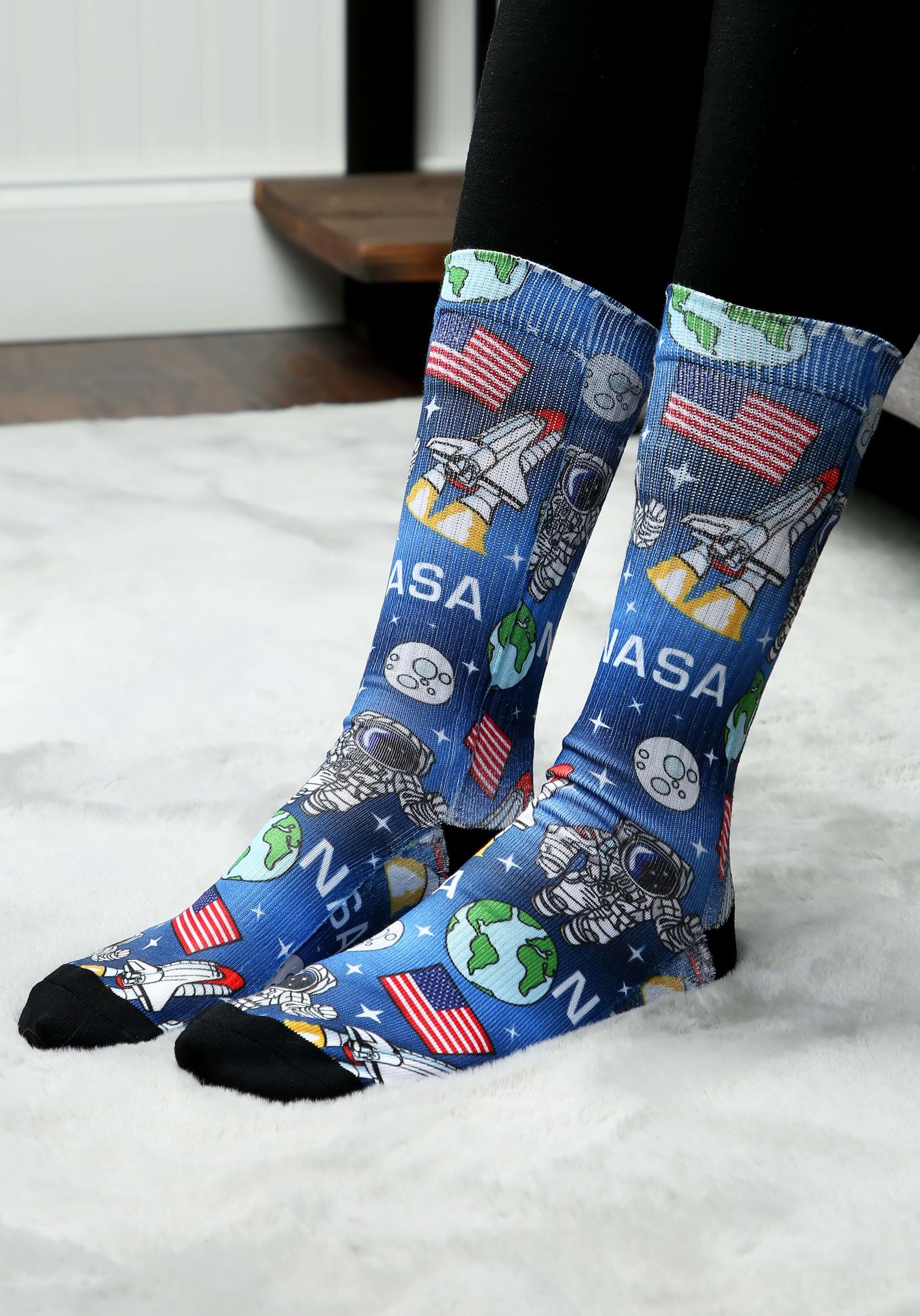 NASA Space Americana Sublimated Socks