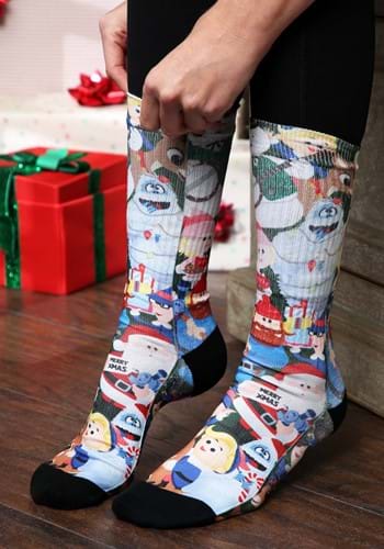 Rudolph the Red-Nosed Reindeer Sublimated Socks-0