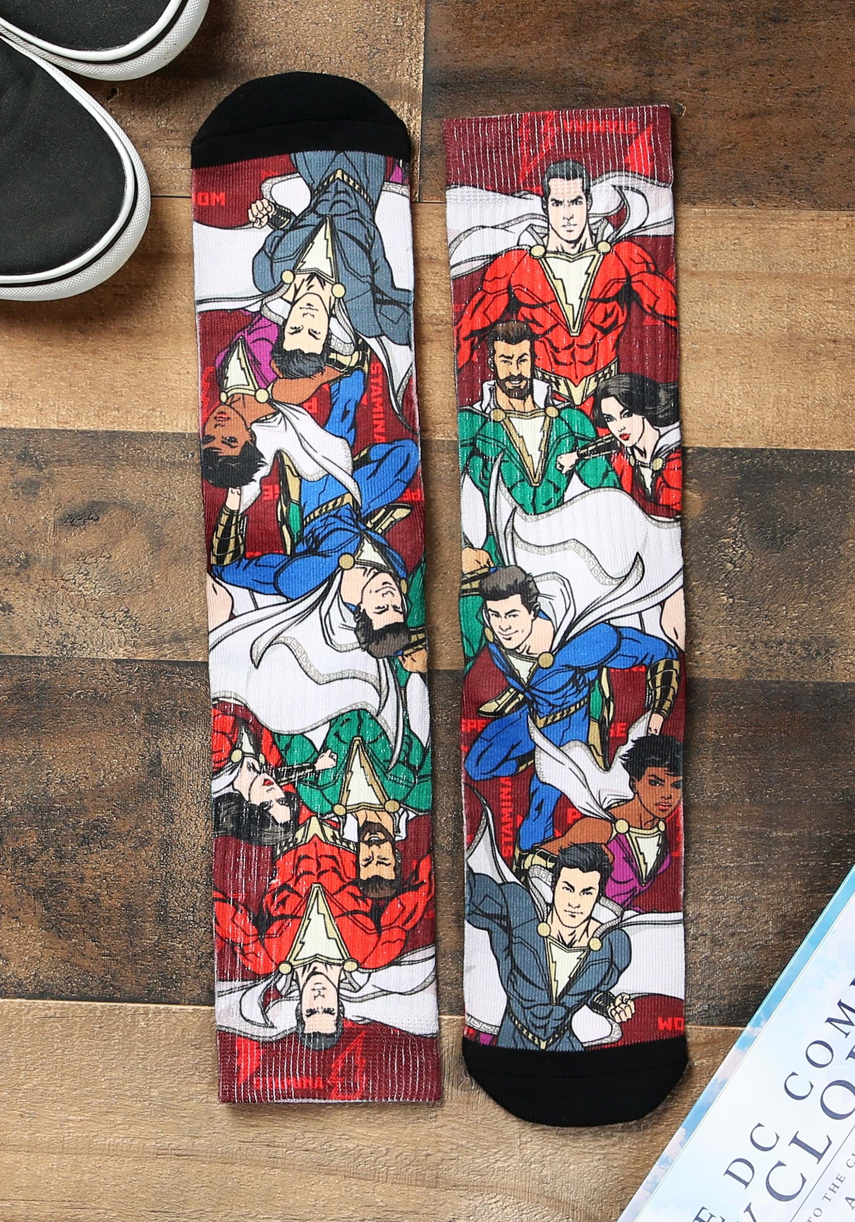 DC Shazam Group Collage Sublimated Socks