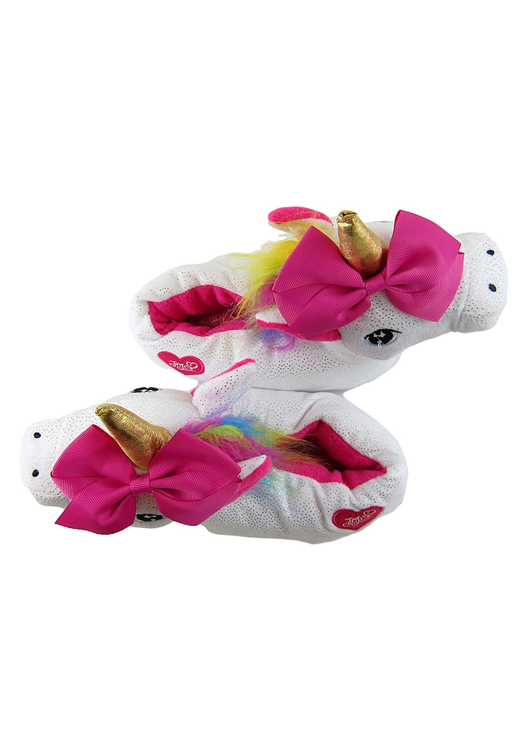 JOJO SIWA Kids Girls Novelty Warm Slippers Fluffy with a Sparkle Bow Ideal Gift 