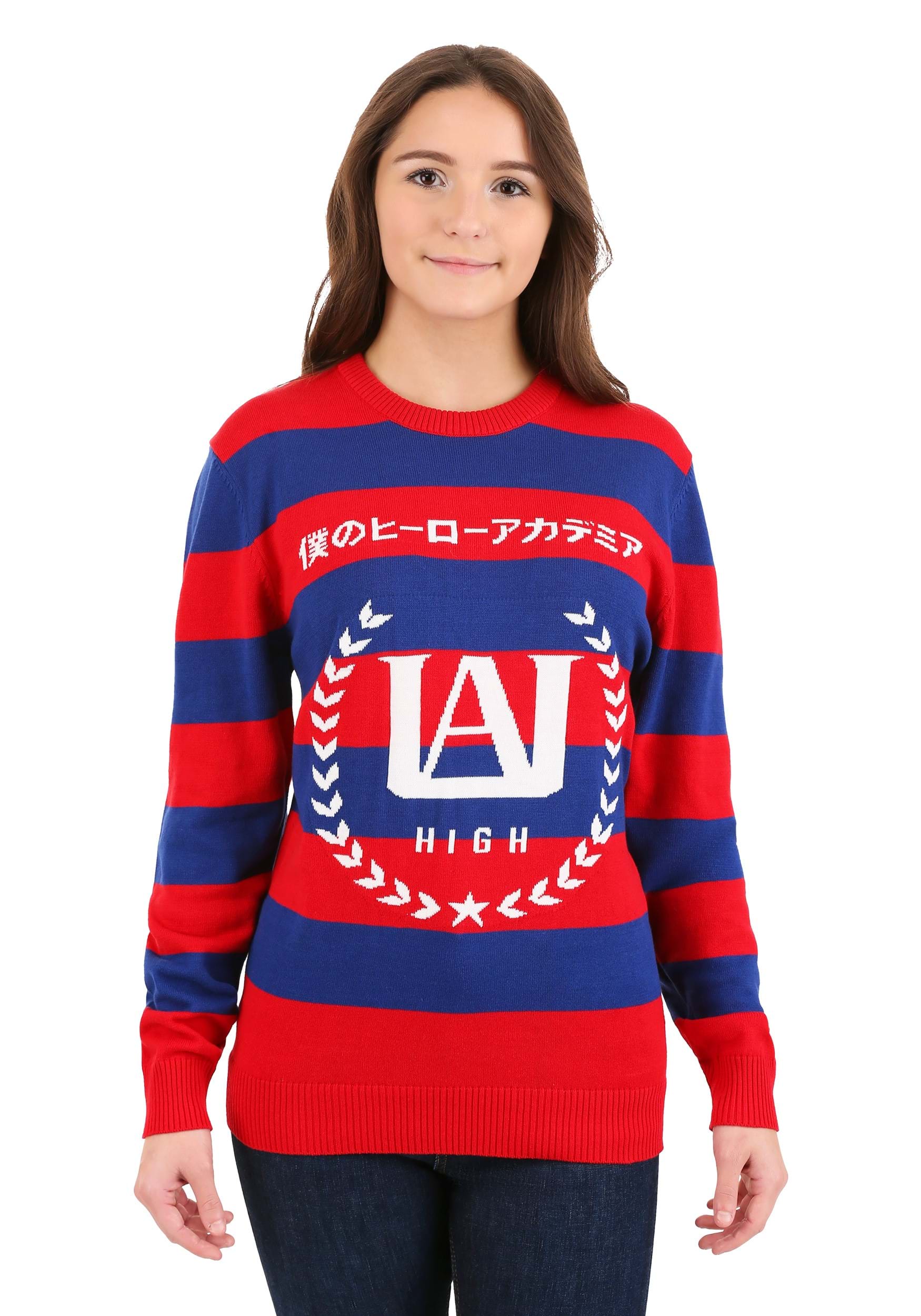 My Hero Academia Striped Sweater for Adults