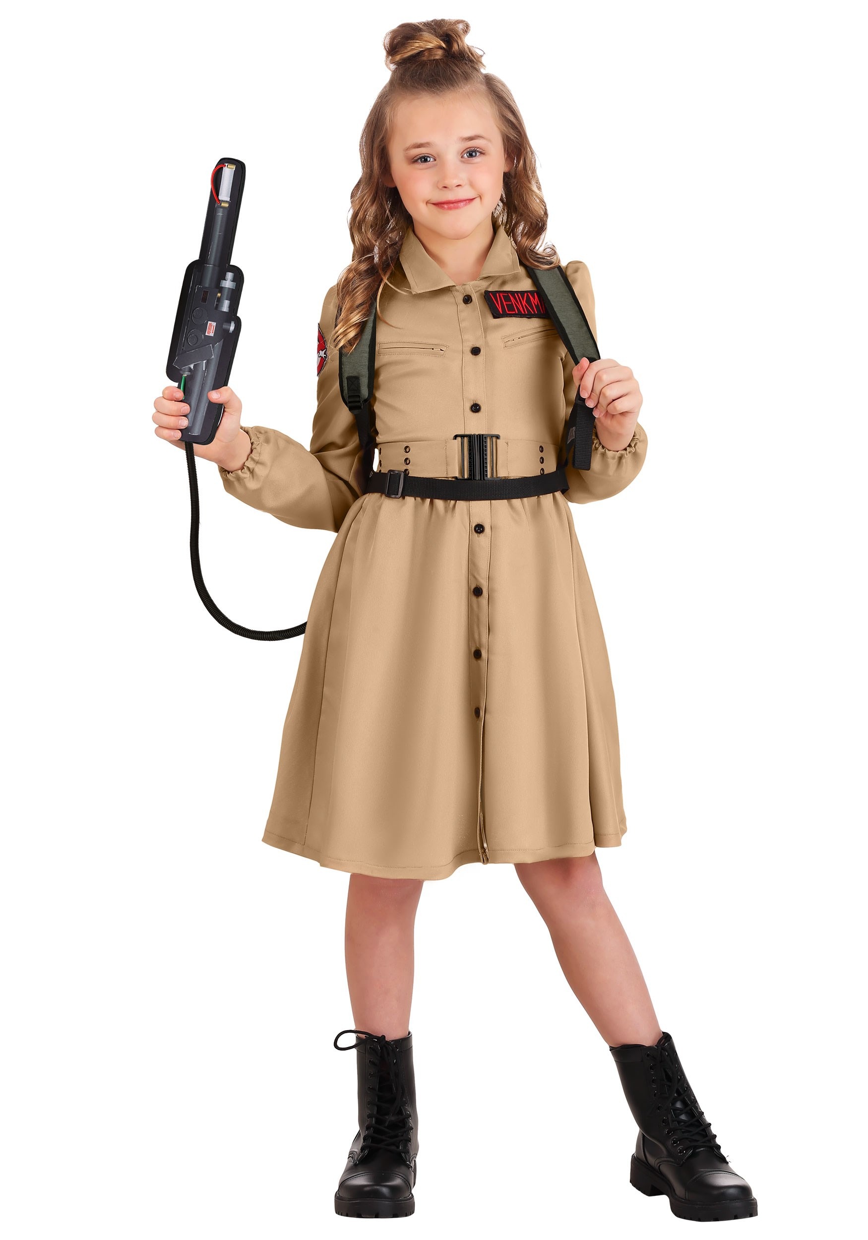 Photos - Fancy Dress Ghostbusters FUN Costumes  Costume Dress for Girls Black/Red/Beige 