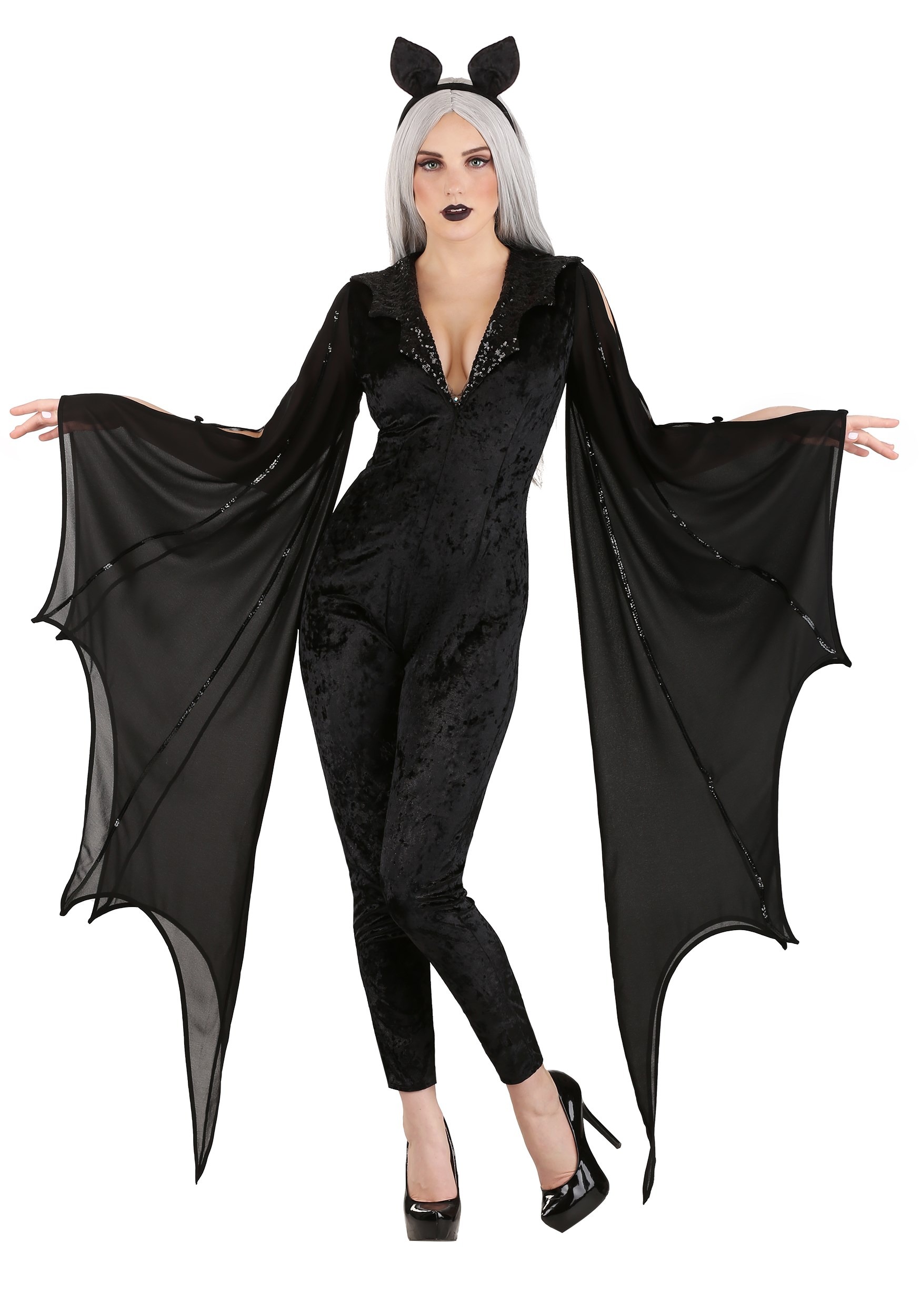 Photos - Fancy Dress FUN Costumes Midnight Bat Costume for Women Black FUN1162AD