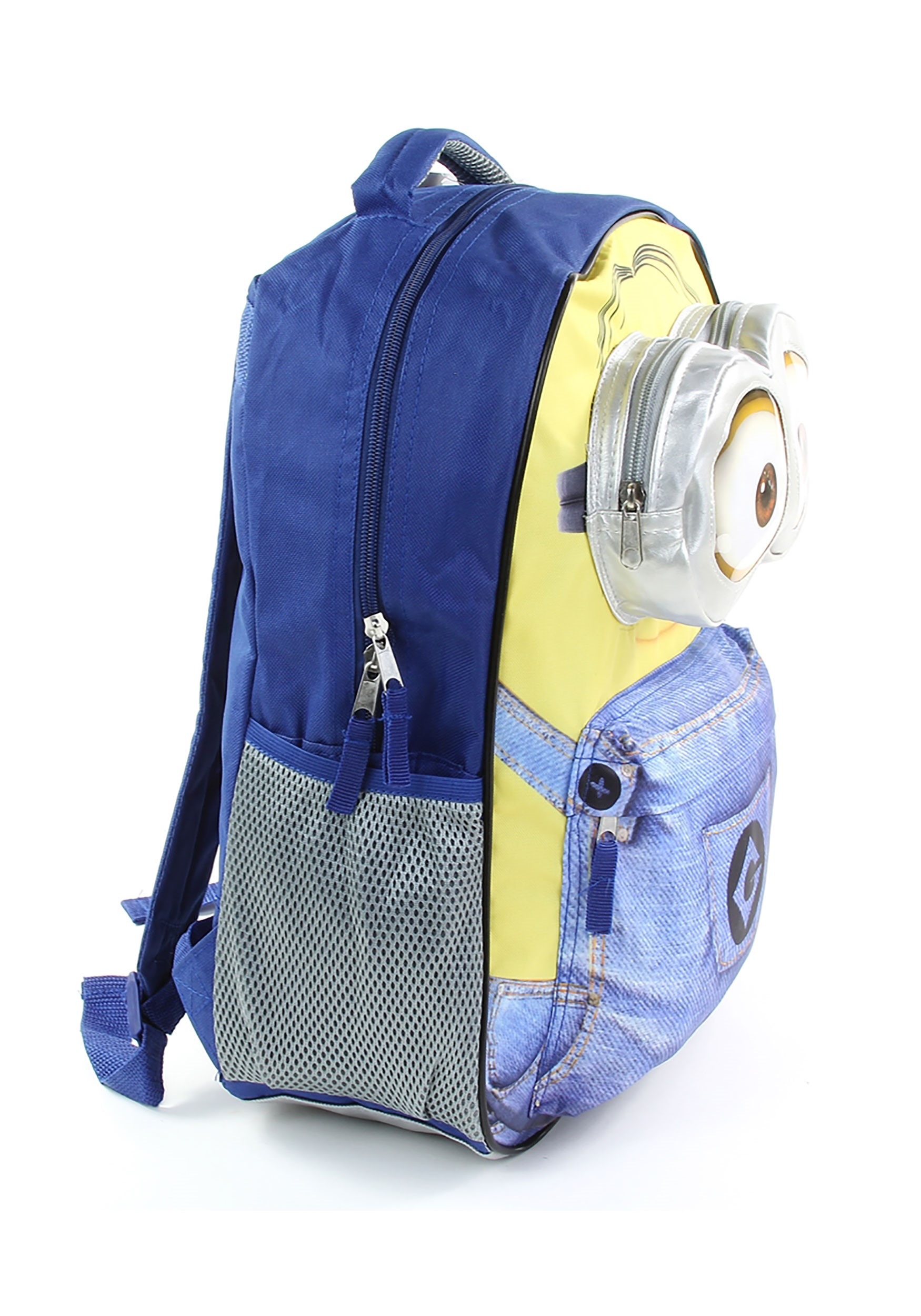 blue and yellow backpack
