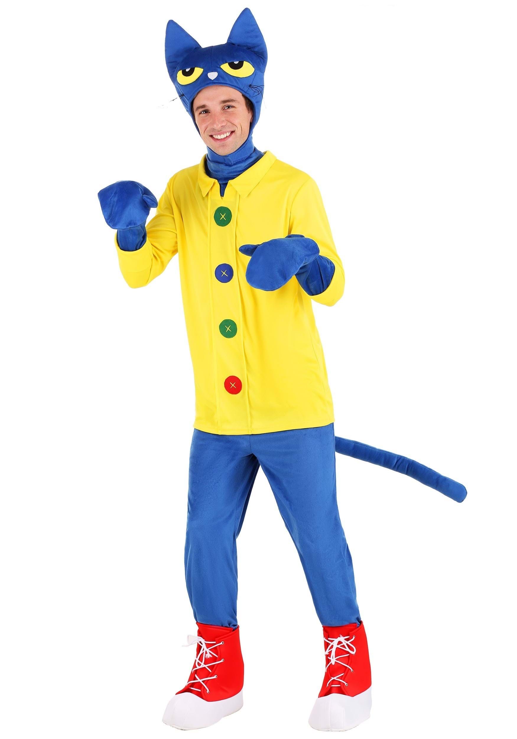 Photos - Fancy Dress CATerpillar FUN Costumes Pete the Cat Plus Size Costume for Adults Blue/Red/Ye 
