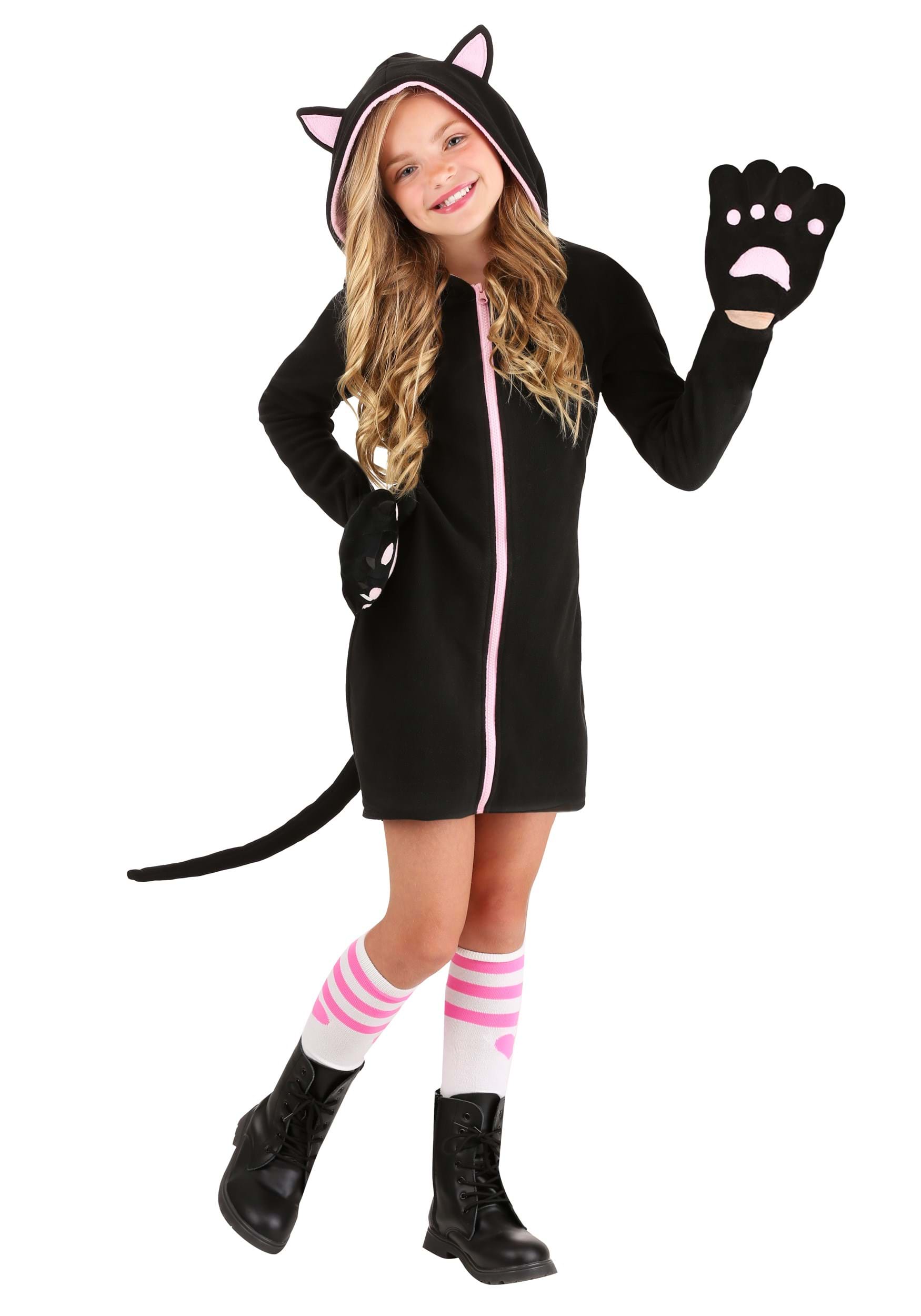 Photos - Fancy Dress FUN Costumes Midnight Kitty Kid's Costume Black/Pink FUN1092CH