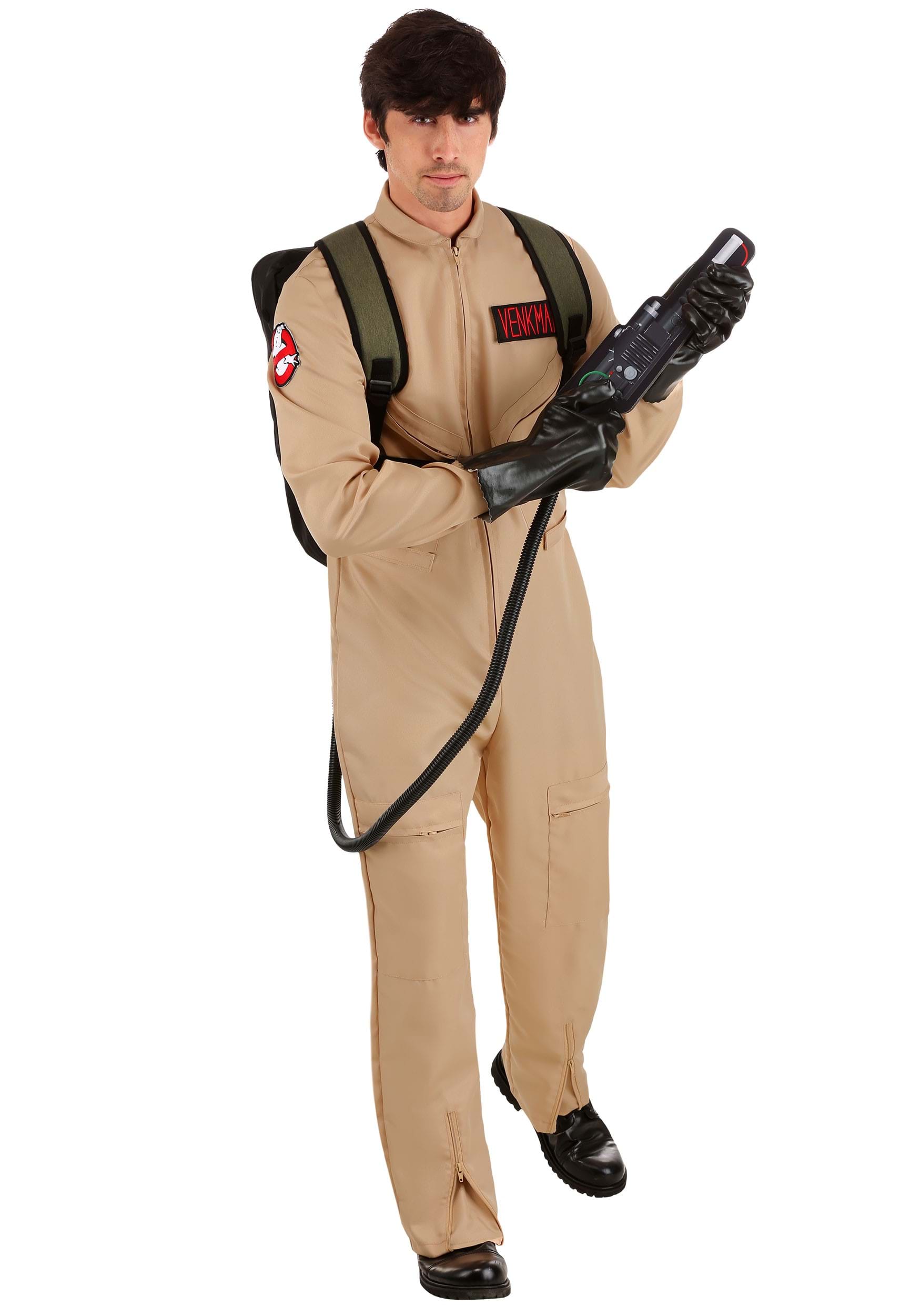 Ghostbusters Mens Plus Size Deluxe Costume | Ghost Hunter Costume