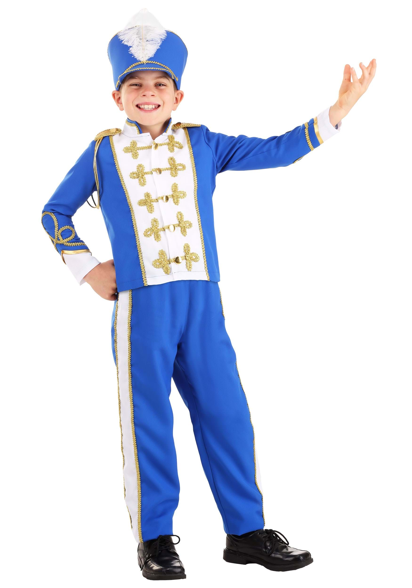 Photos - Fancy Dress MAJOR FUN Costumes Drum  Kid's Costume | Marching Band Costumes Orange/Blue/White FUN1190CH 