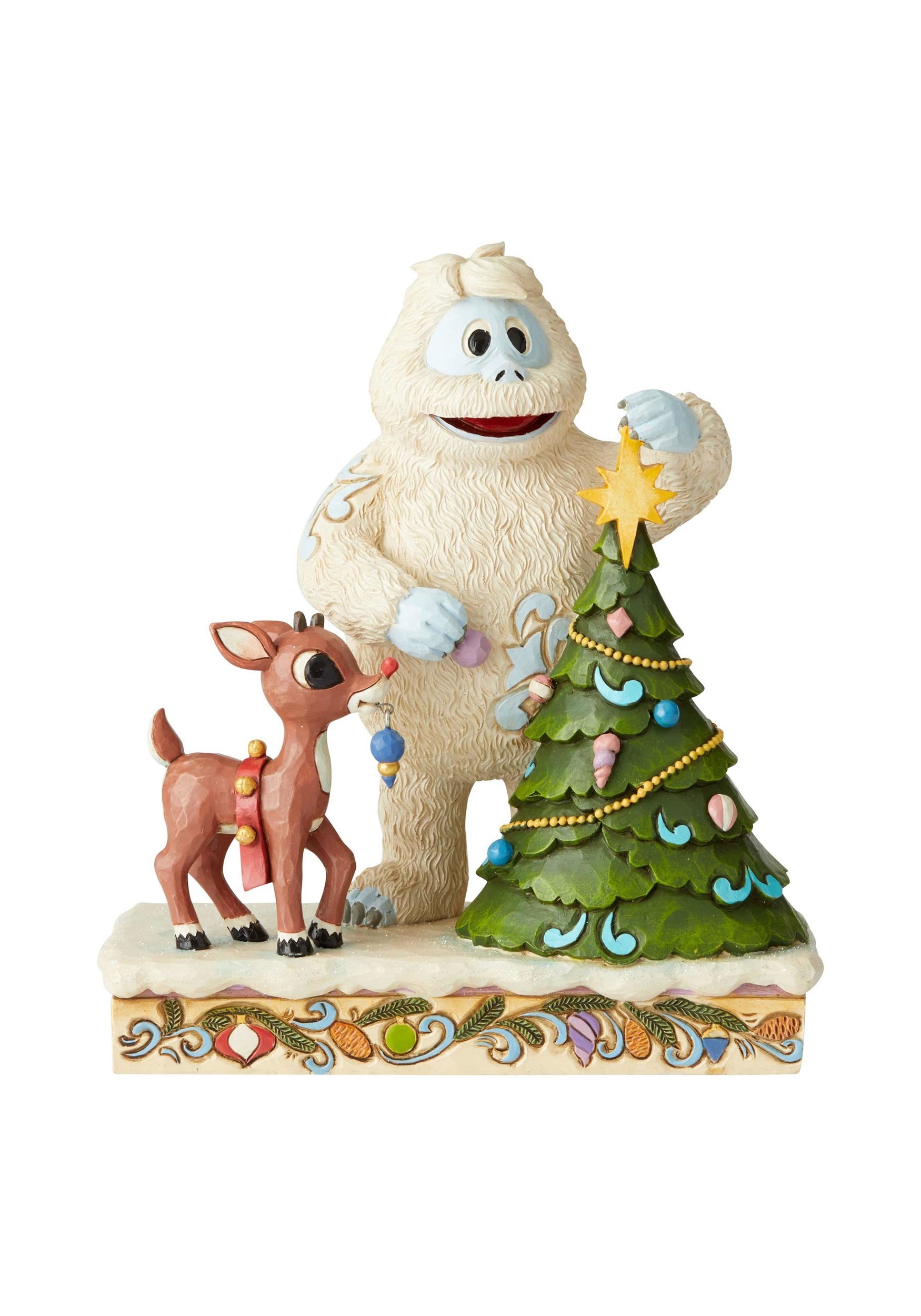 Rudolph The Red Nosed Reindeer And Bumble With Tree