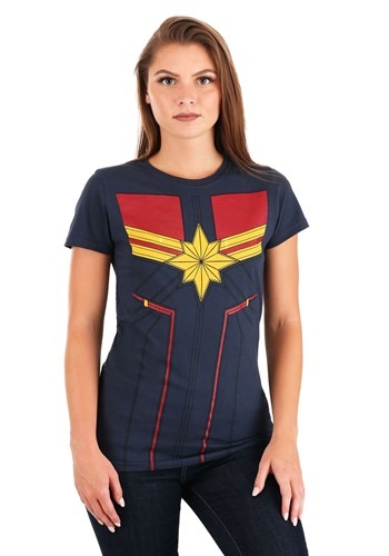 Women's I am Captain Marvel Navy T-Shirt