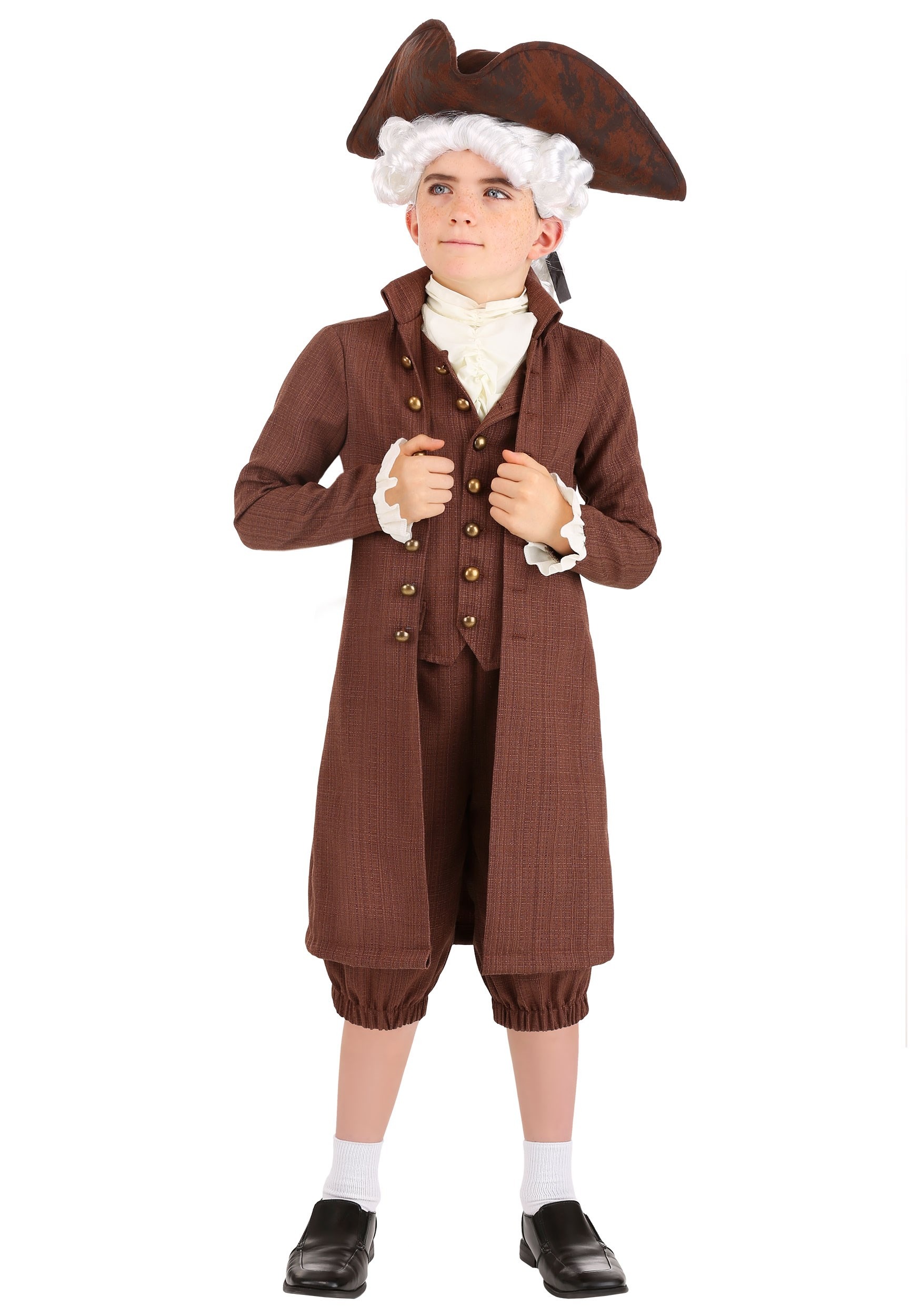 Photos - Fancy Dress John Adams FUN Costumes Exclusive Kid's  Costume Brown FUN1274CH 